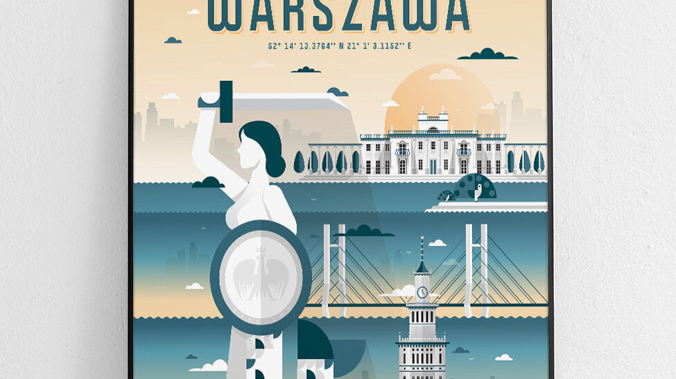 Warszawa – plakat miasta, prezent na parapetówkę