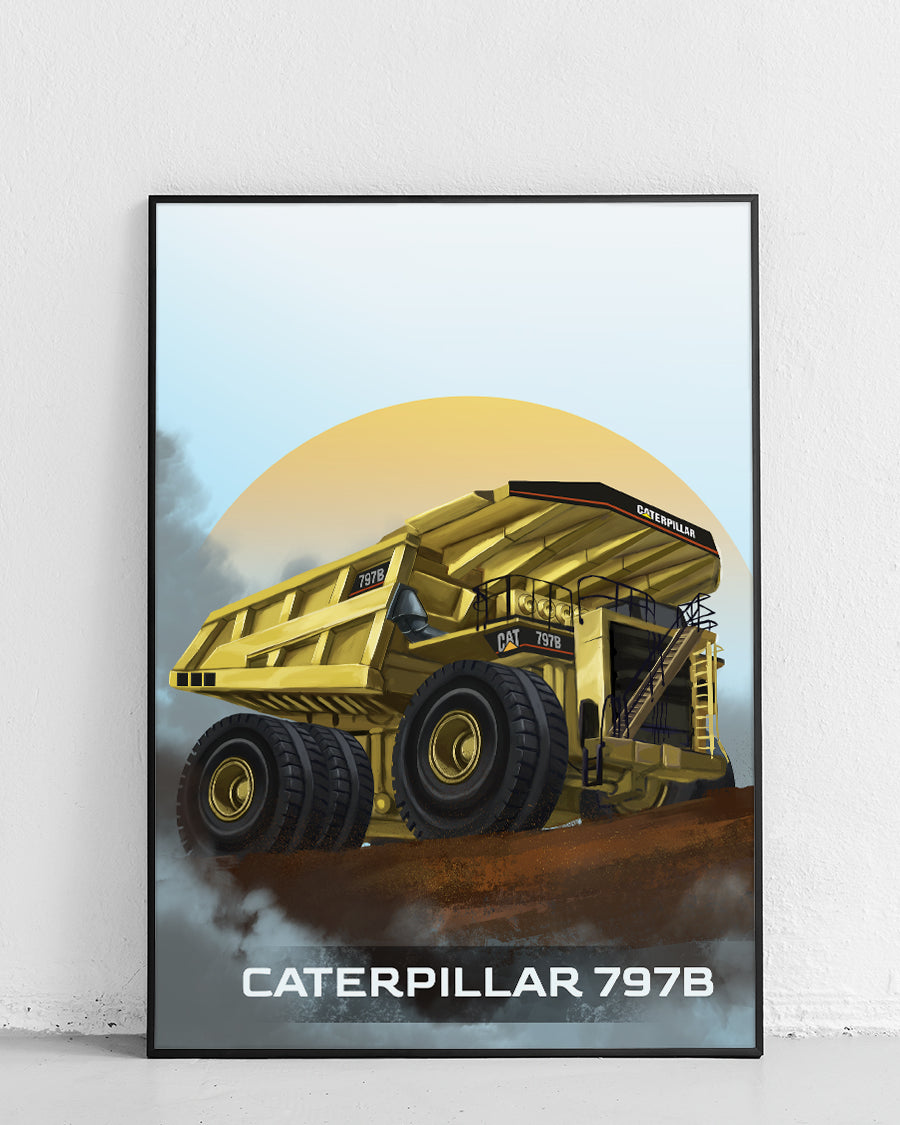Affiche Caterpillar 797B - Cuda Techniki - 1