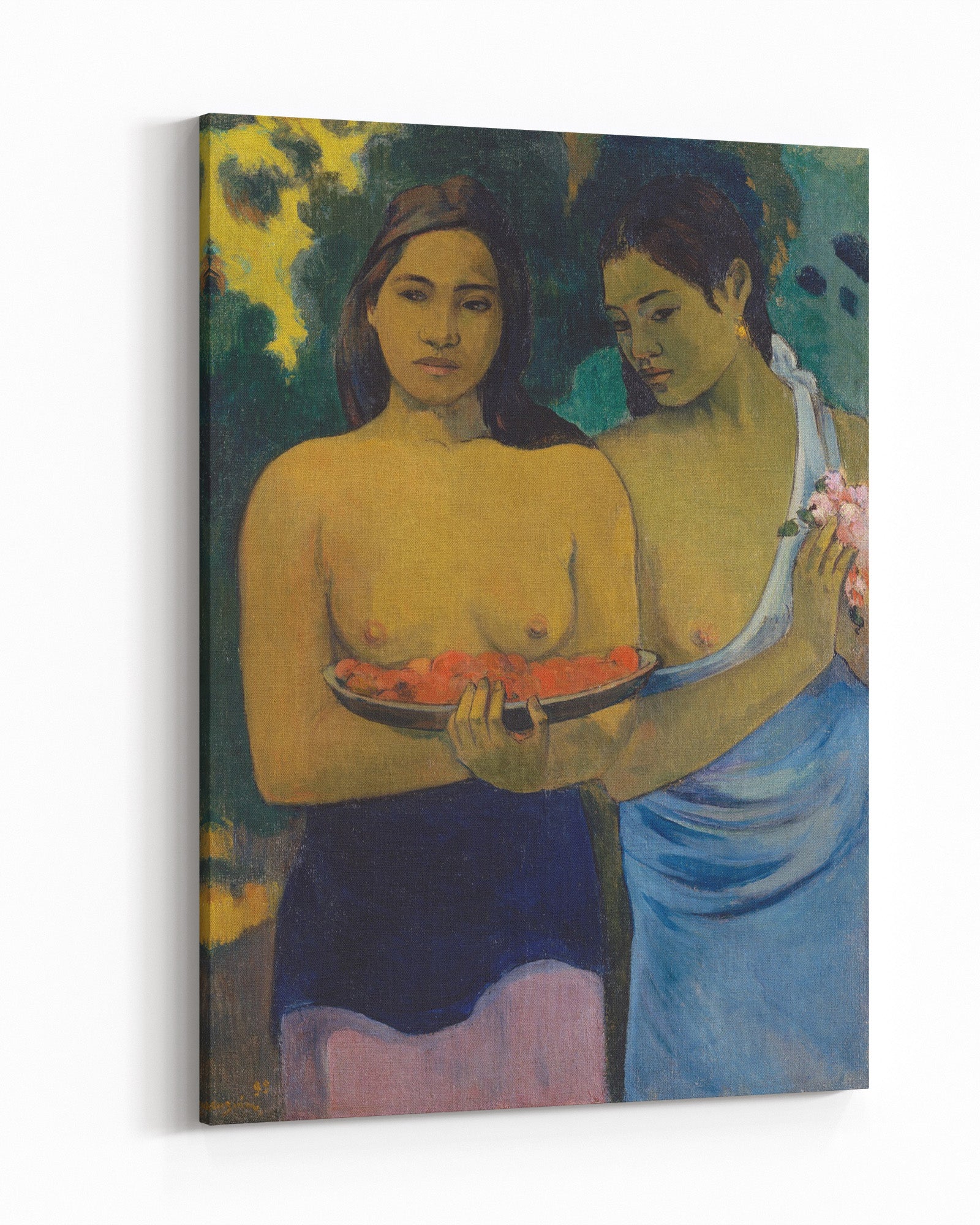 Two Women from Tahiti - portrait canvas - 1