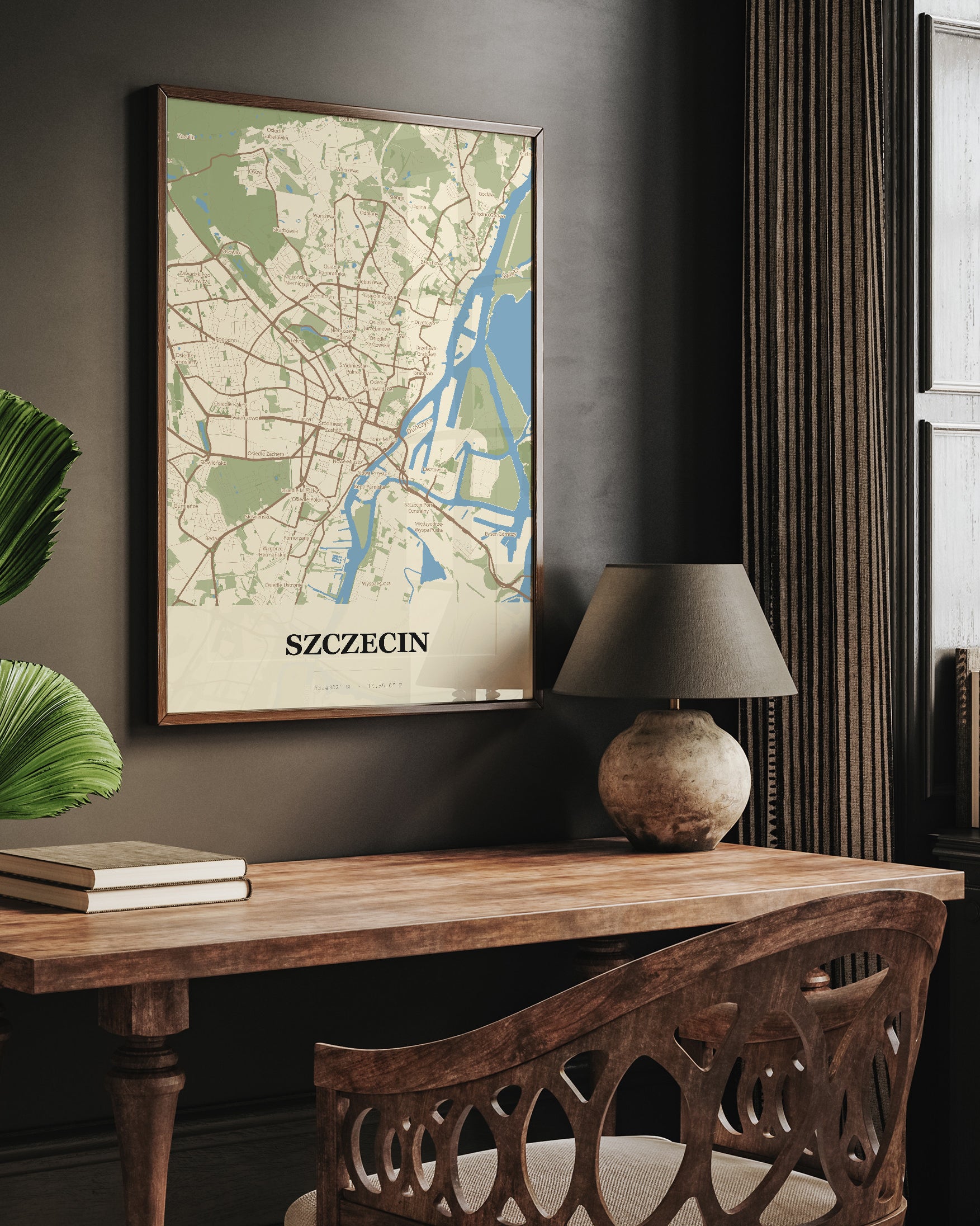 Plakat SZCZECIN - Mapa miasta, mapa techniczna miasta - 6