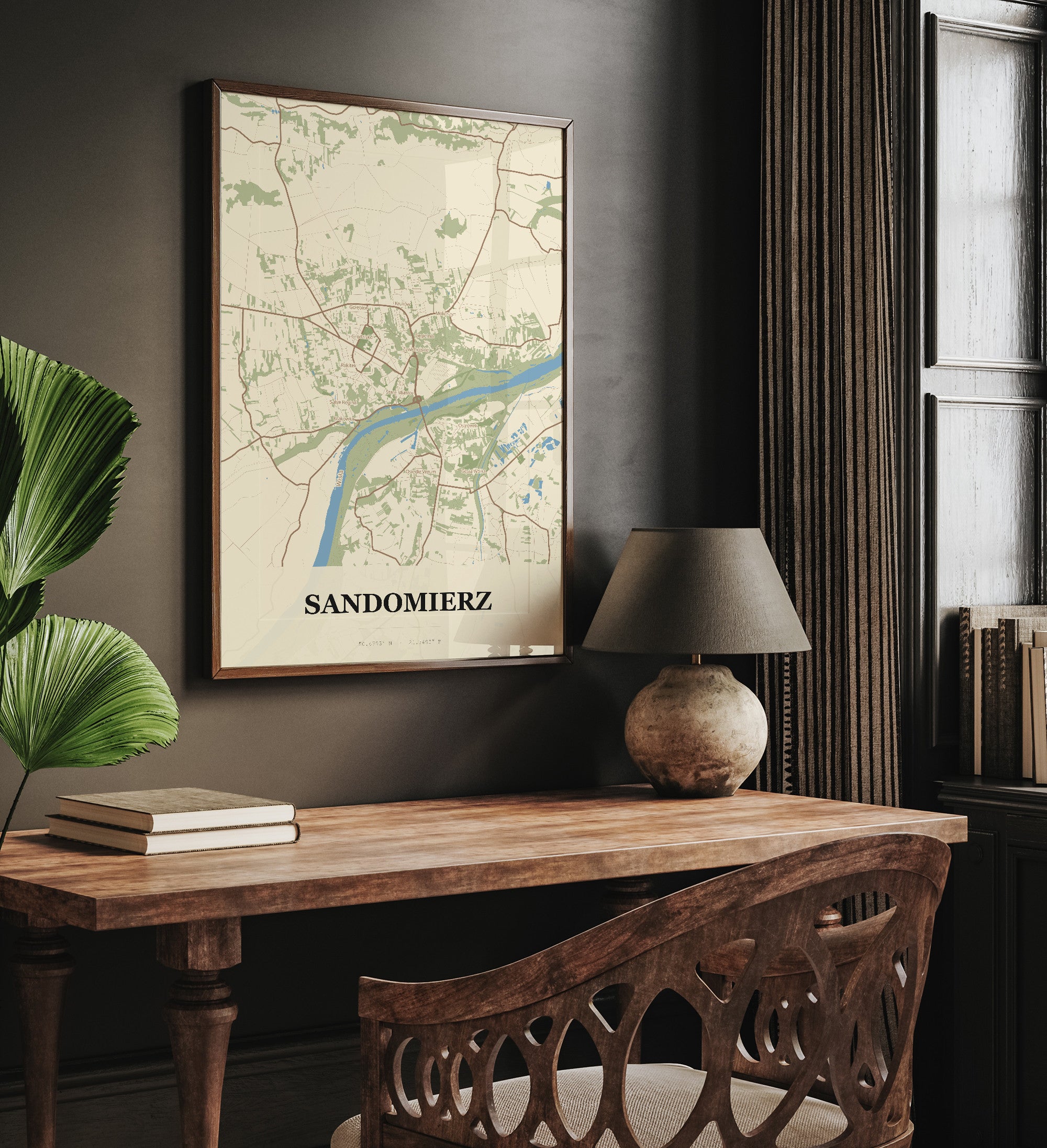 Plakat SANDOMIERZ - Mapa miasta