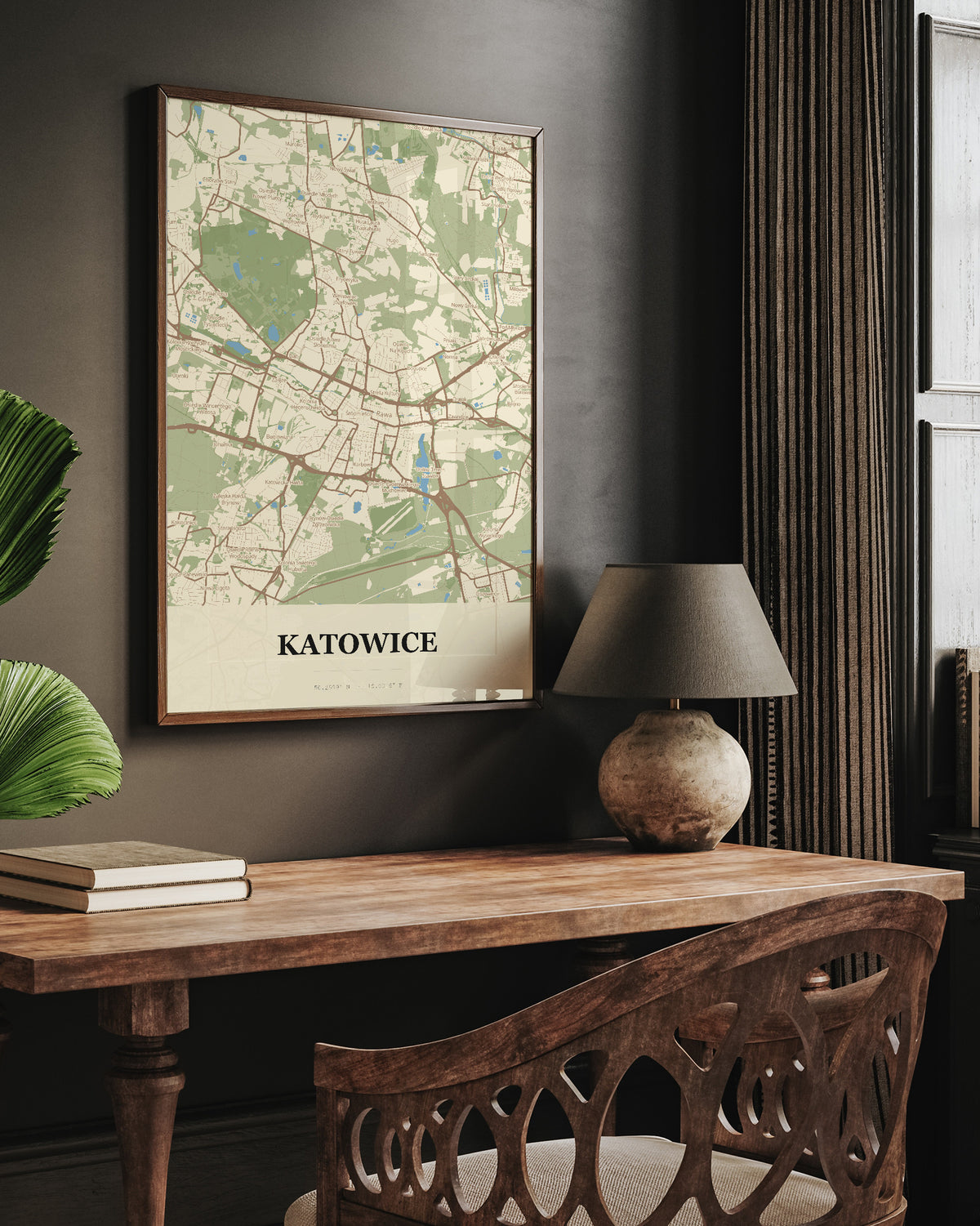 Plakat KATOWICE – mapa miasta, mapa miasta do dekoracji ściennej - 6