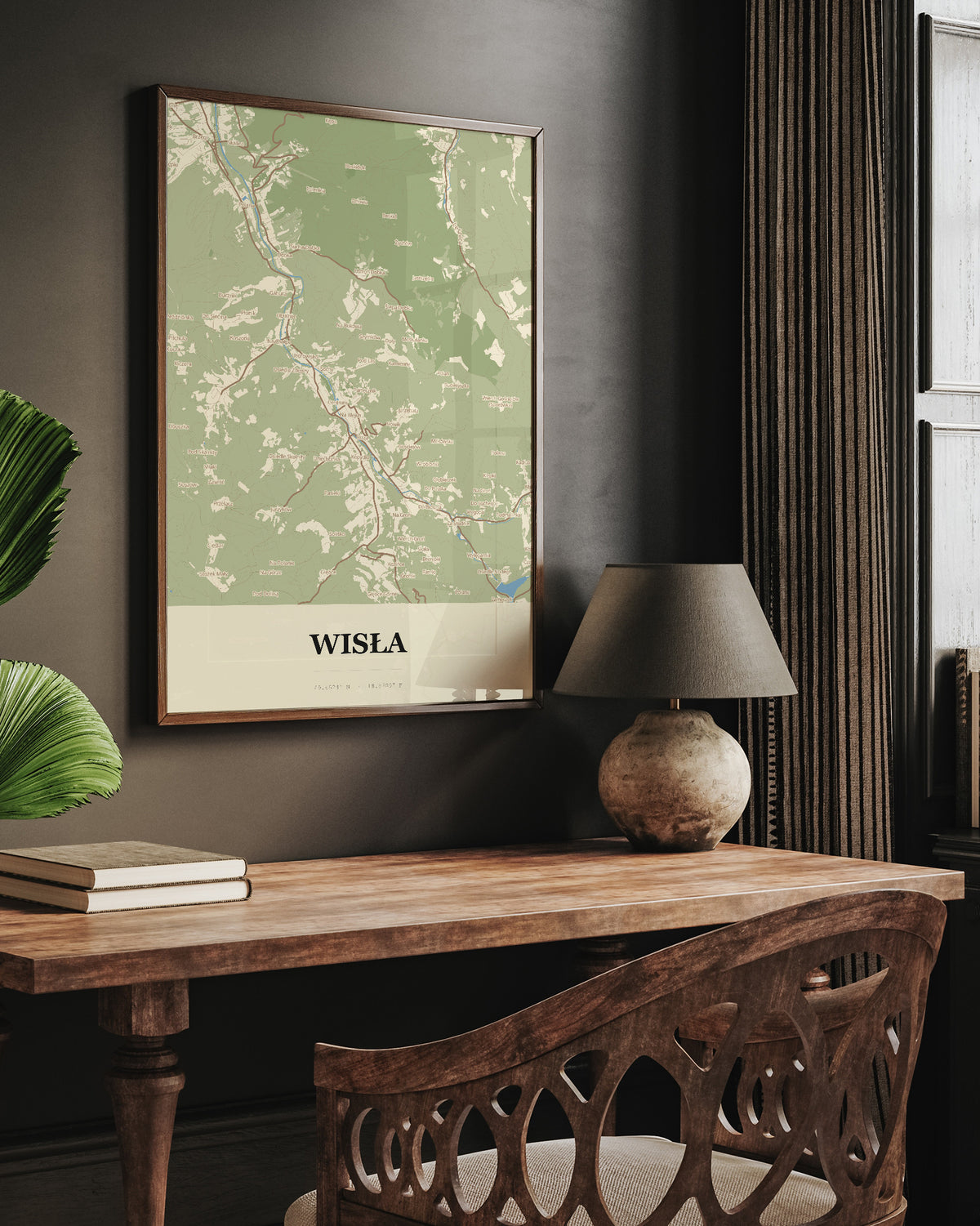 Poster WISŁA - Stadtkarte, Stadtkarte von Wisła. - 6