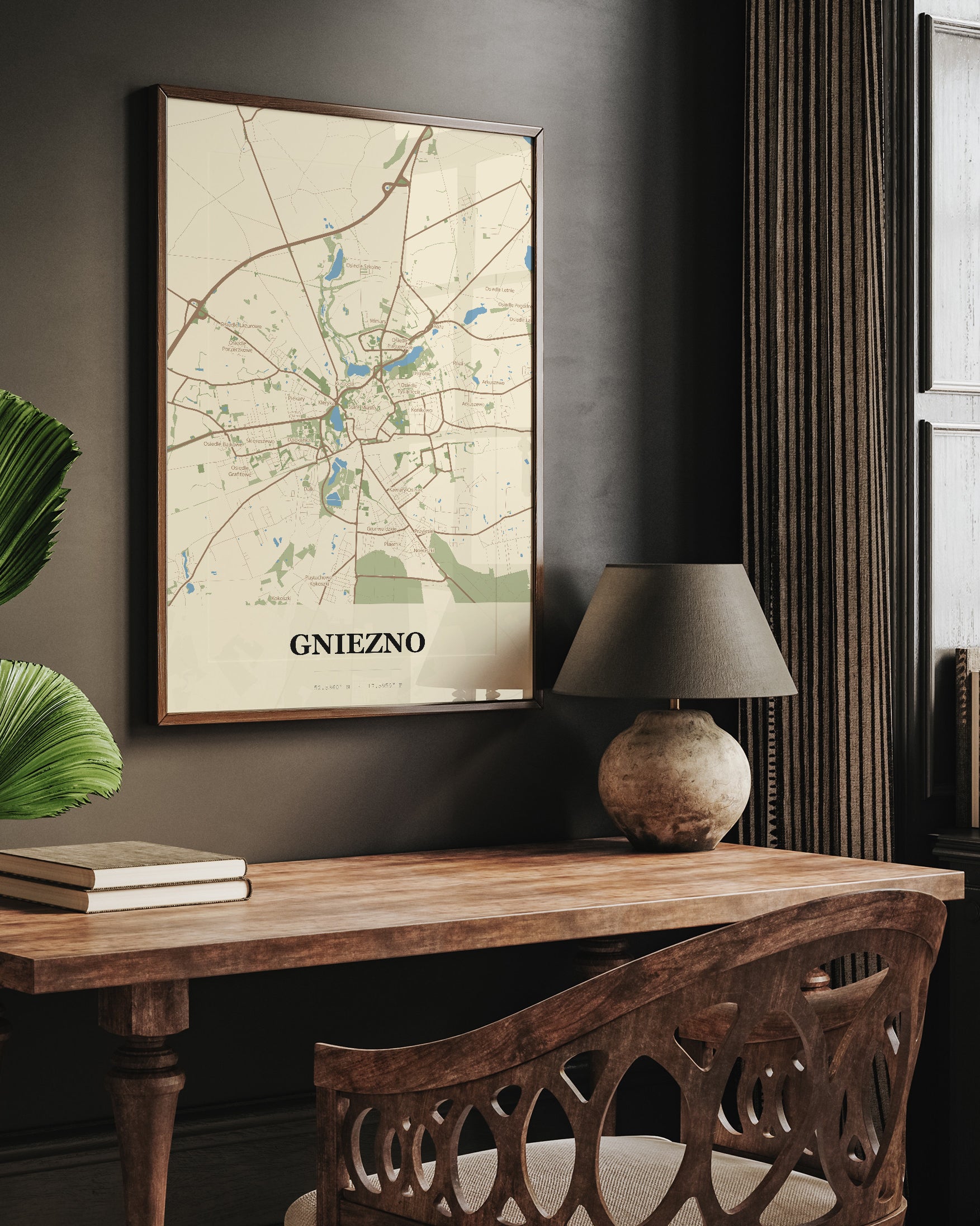Plakat GNIEZNO - Mapa miasta, mapa miasta Gniezno - 6