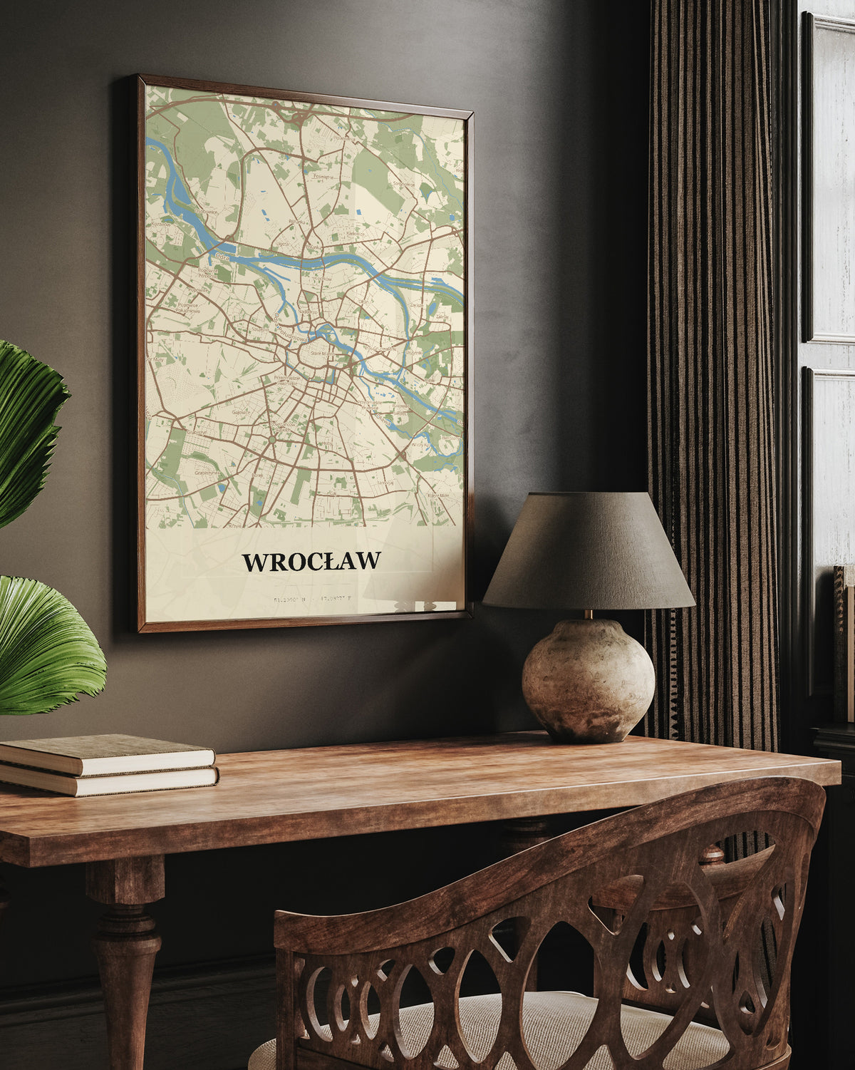 Plakat Wrocław – mapa miasta, mapa Wrocławia w nowoczesnym stylu - 6