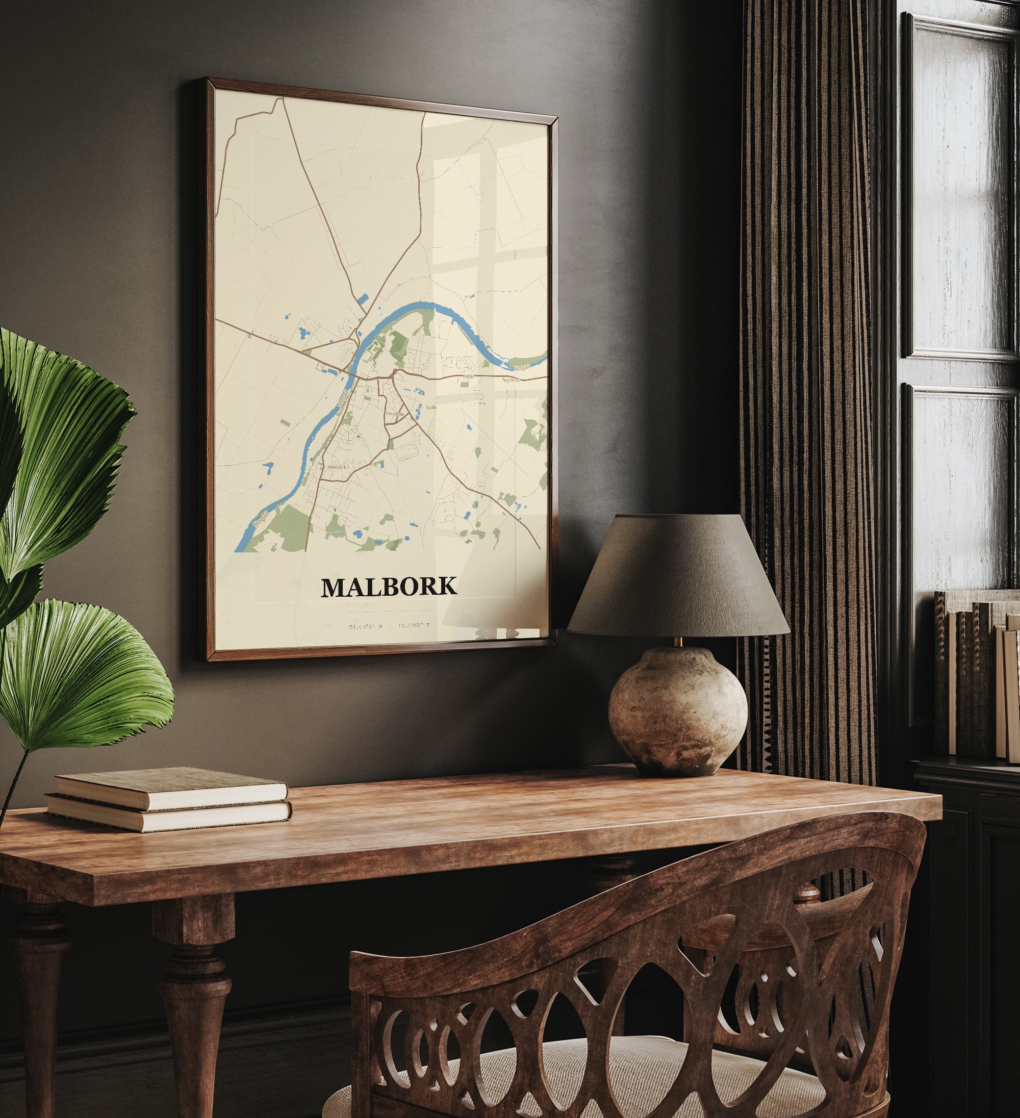 Plakat MALBORK - Mapa miasta