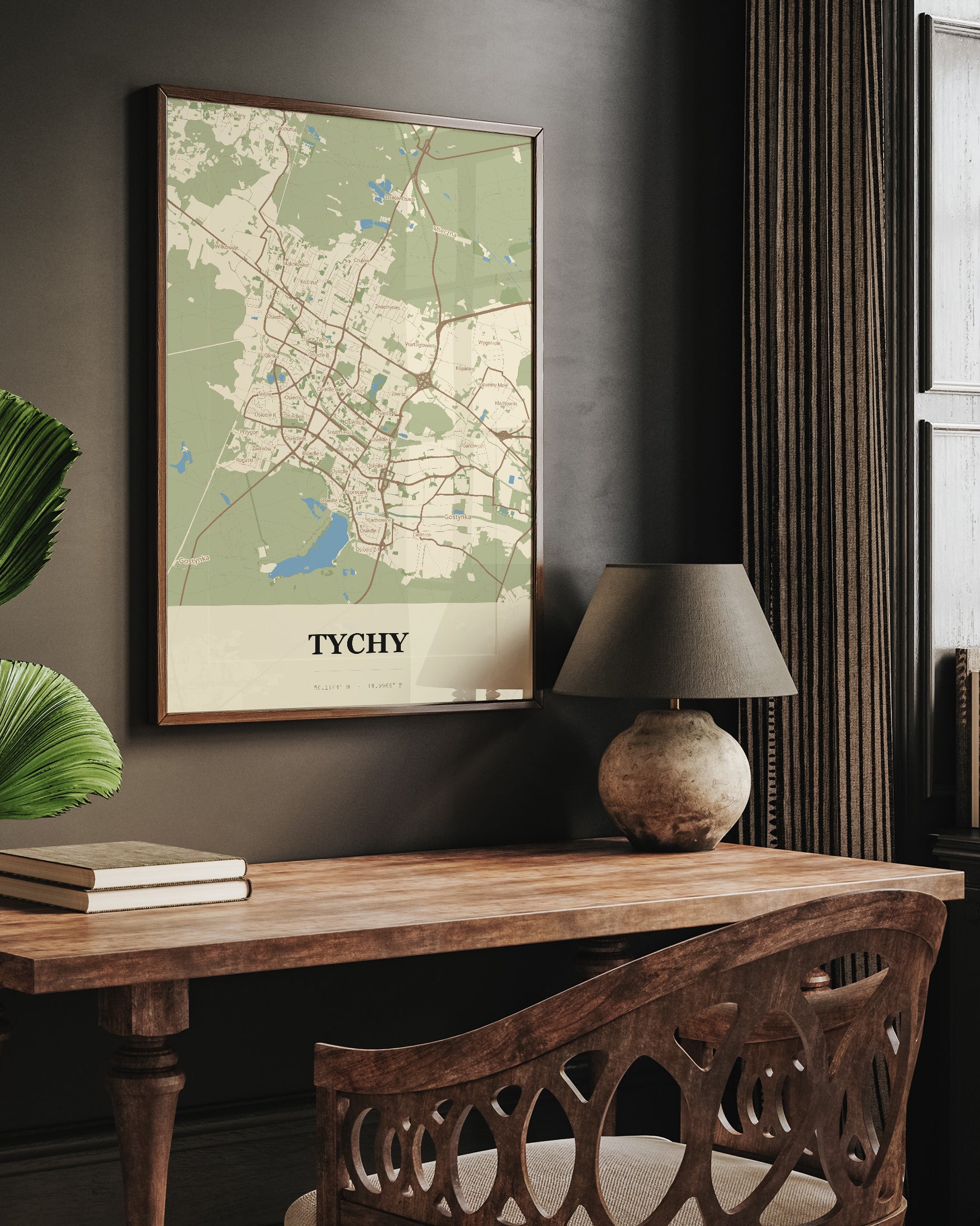 Plakat TYCHY – mapa miasta - 6