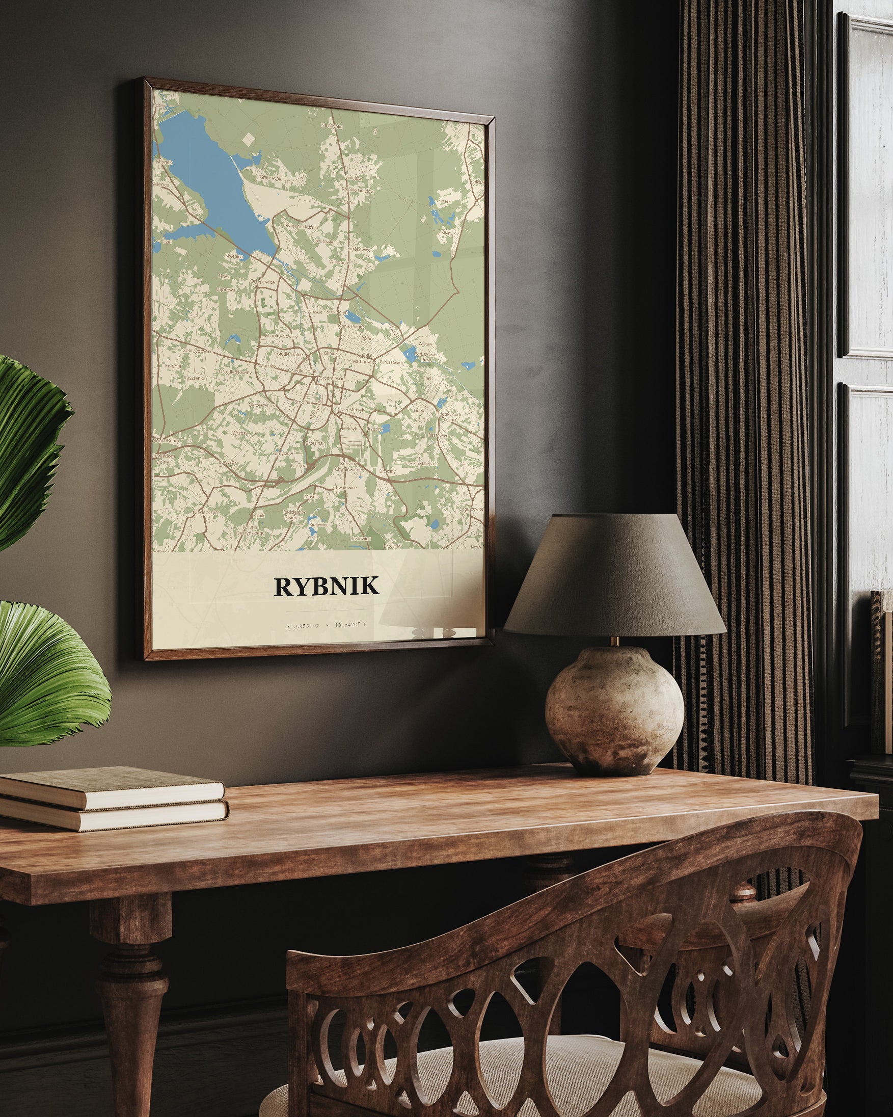 Plakat RYBNIK - Mapa miasta, mapa miasta Rybnik - 6