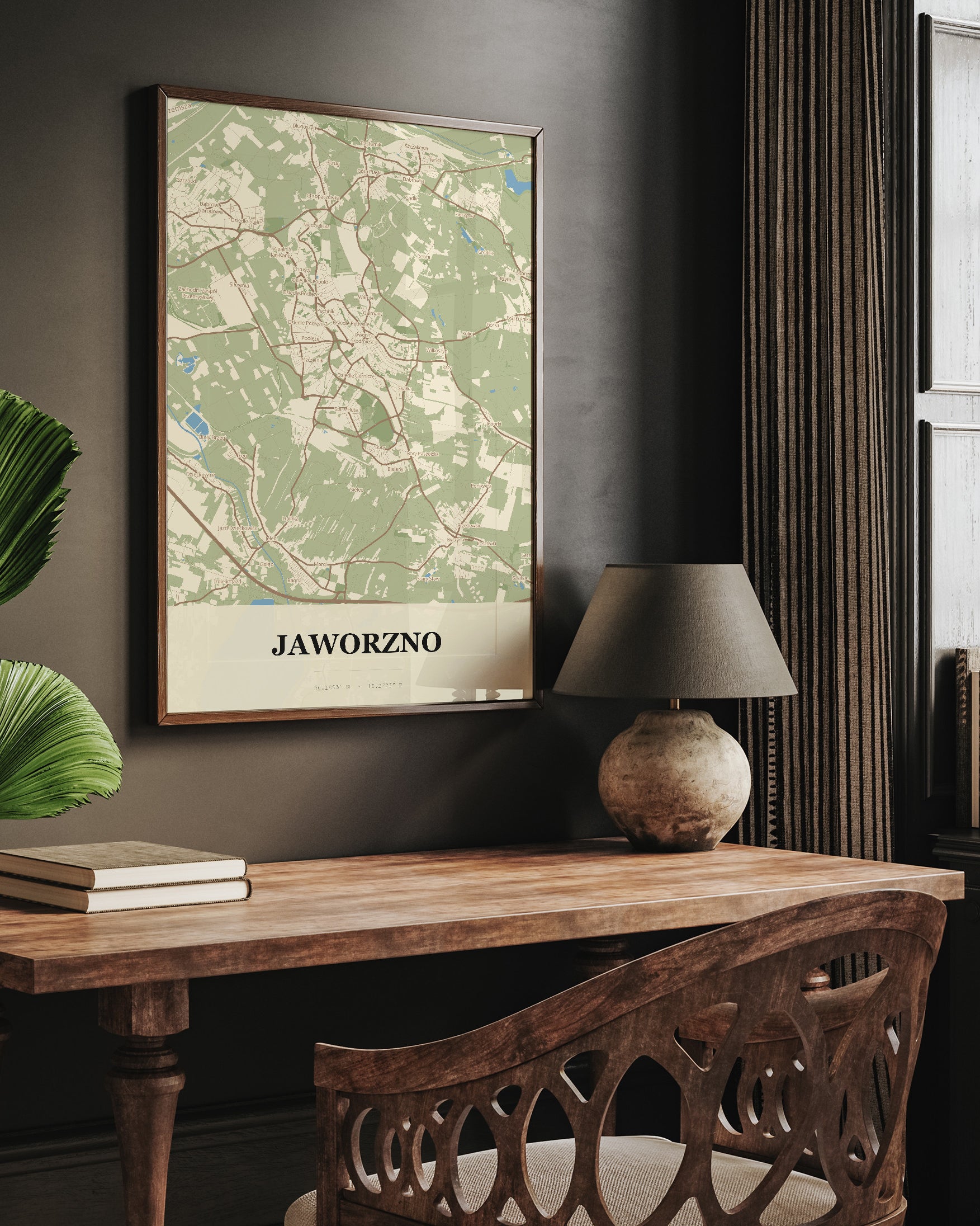 Plakat JAWORZNO - Mapa miasta, mapa miasta do dekoracji ściennej - 6