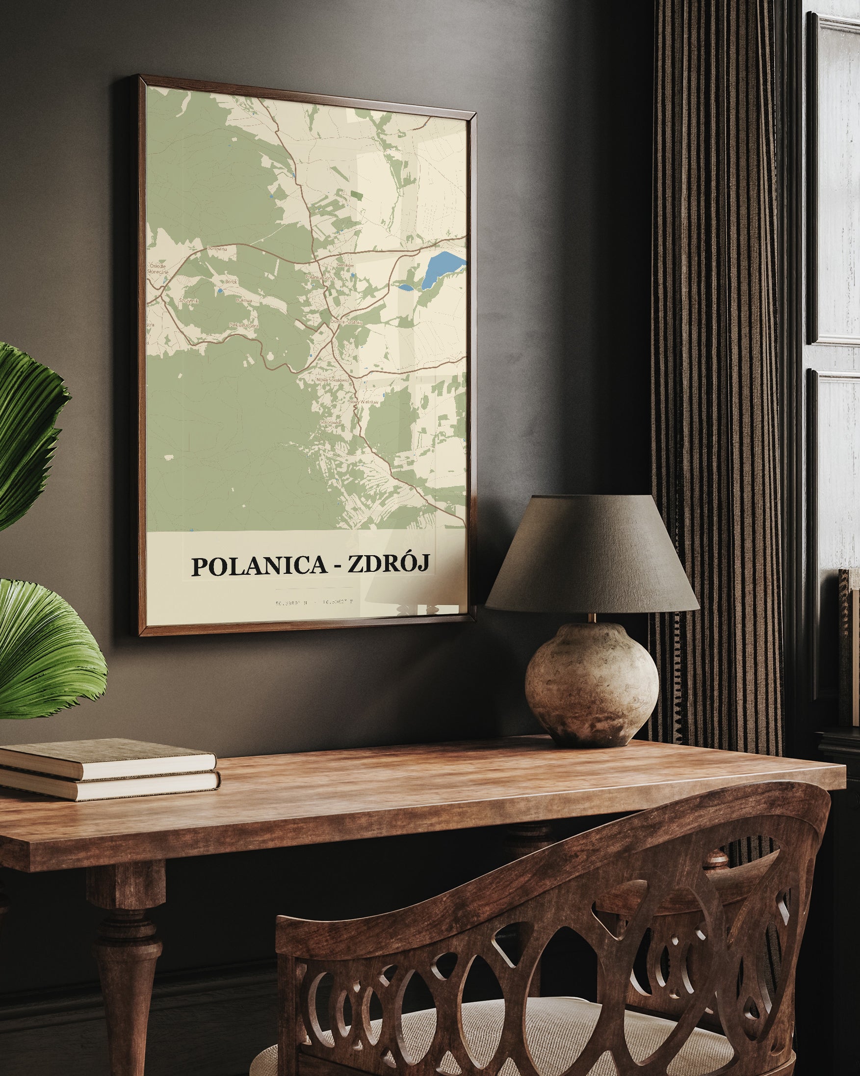 Plakat POLANICA - ZDRÓJ - Mapa miasta, mapa miasta w stylu technicznym - 5