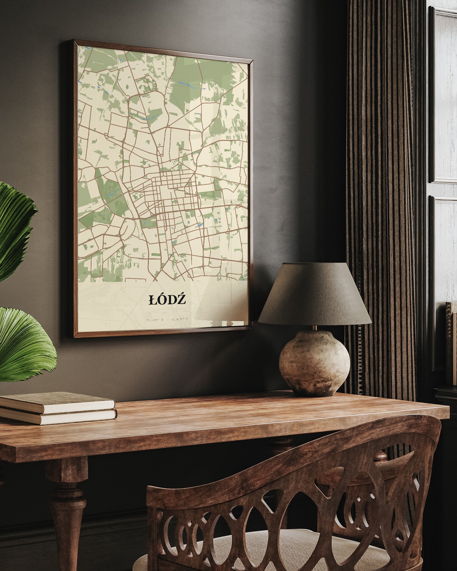Plakat ŁÓDŹ - mapa miasta, mapa techniczna miasta Łodzi - 6