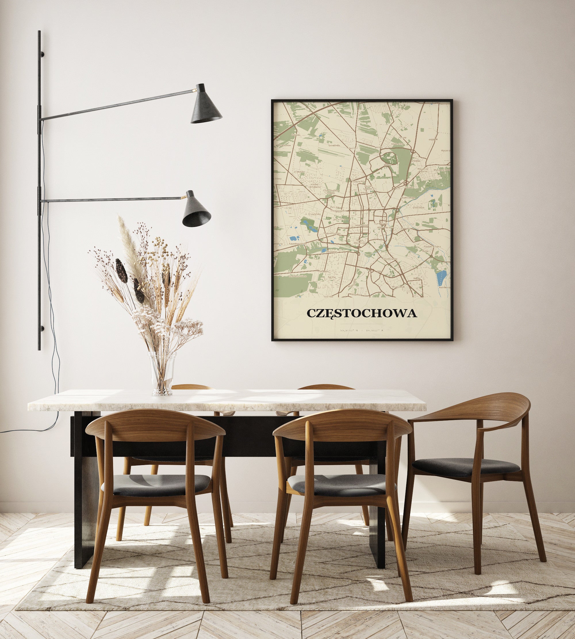Plakat CZĘSTOCHOWA - Mapa miasta