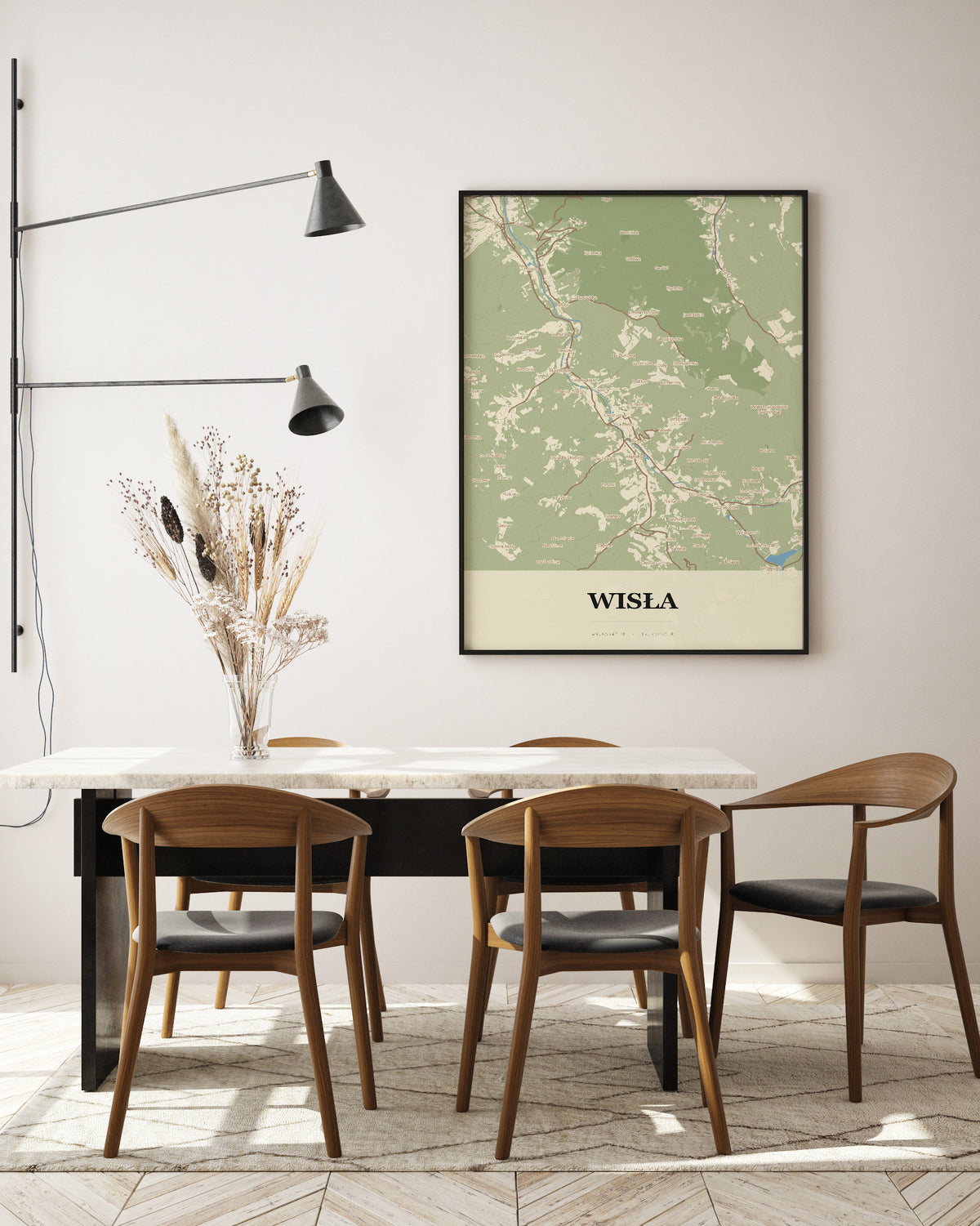 Poster WISŁA - Stadtkarte, Stadtkarte von Wisła. - 5