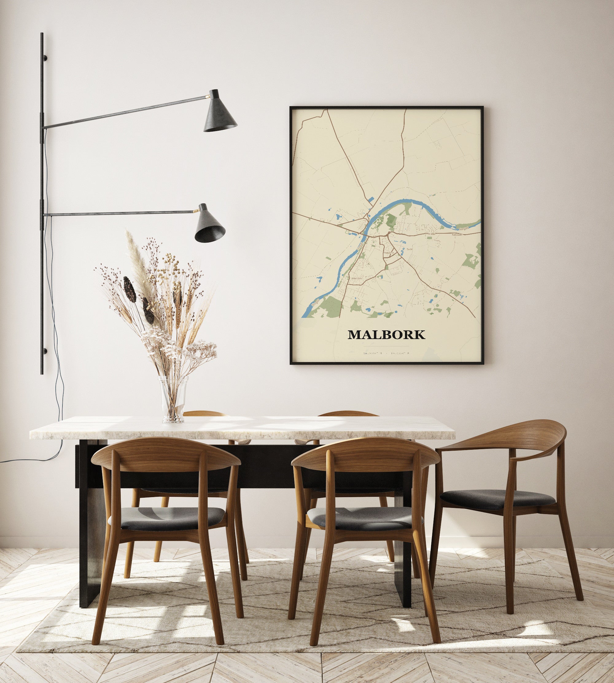 Plakat MALBORK - Mapa miasta