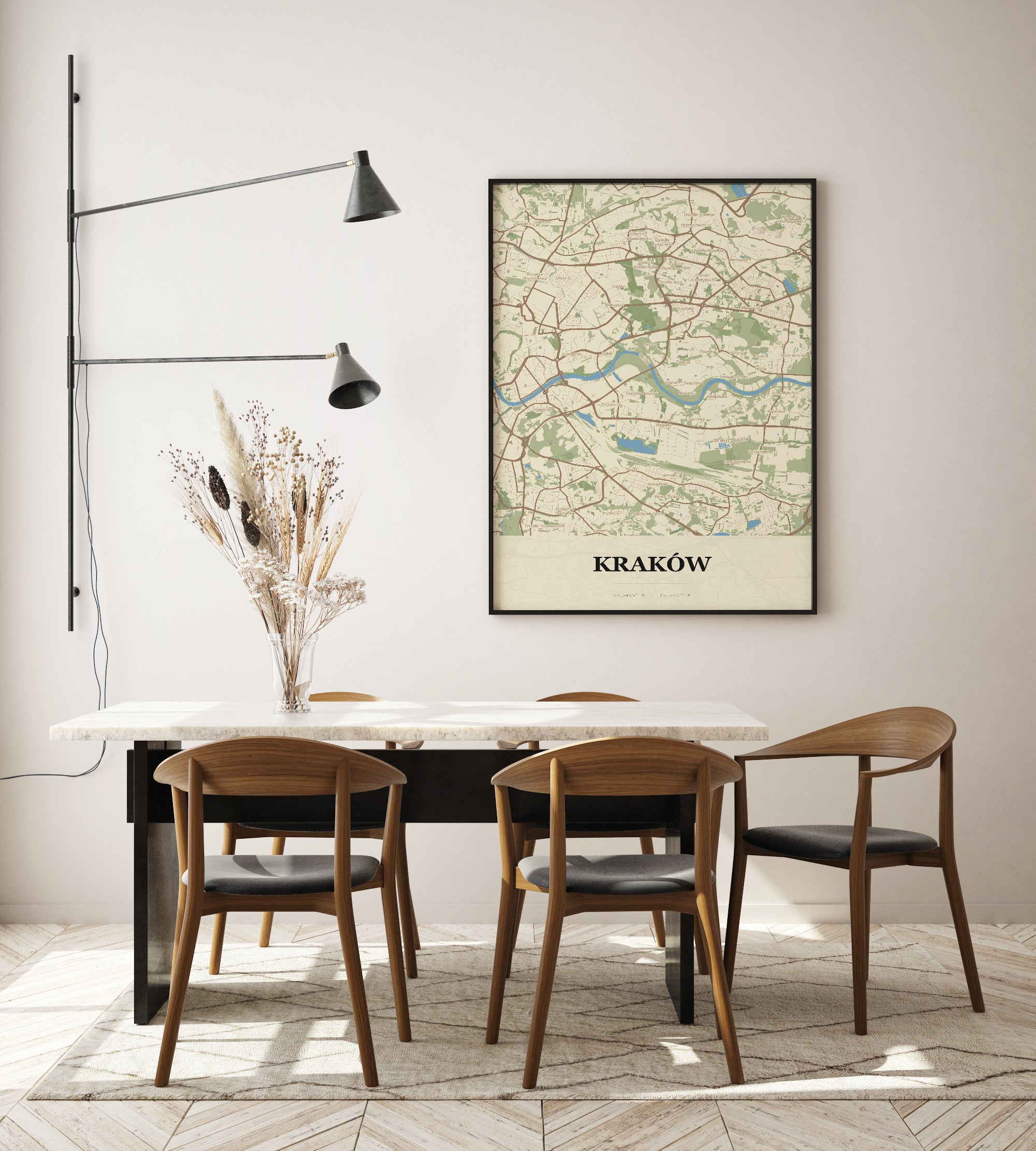 Plakat KRAKÓW - Mapa miasta