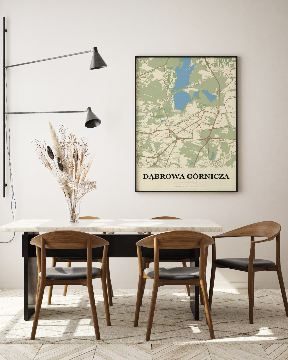Plakat Dąbrowa Górnicza – mapa miasta, mapa techniczna miasta - 5