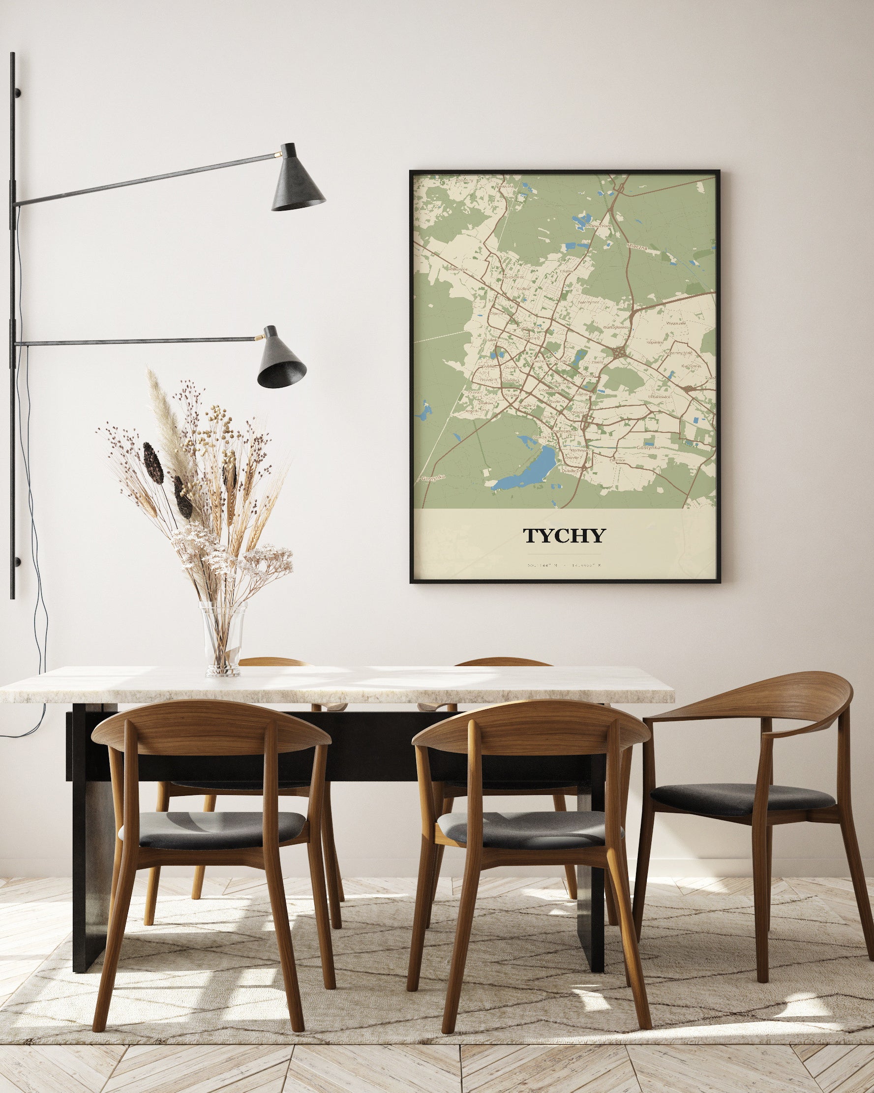 Plakat TYCHY – mapa miasta - 5