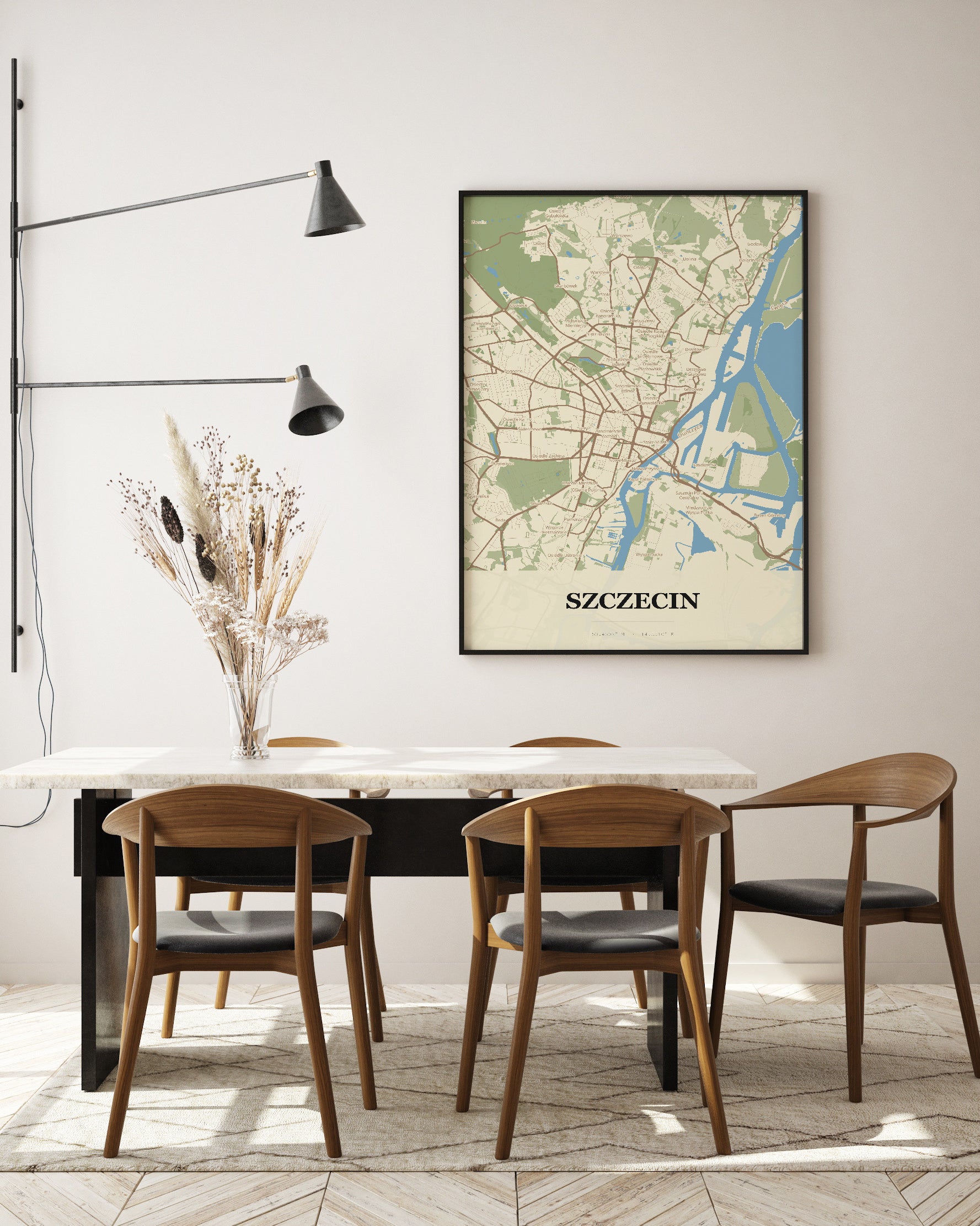 Plakat SZCZECIN - Mapa miasta, mapa techniczna miasta - 5