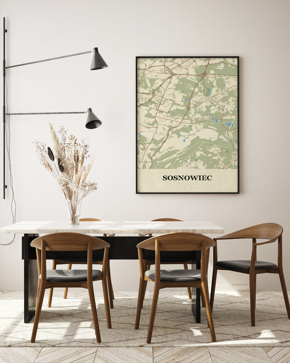 Plakat SOSNOWIEC - Mapa miasta, mapa techniczna miasta - 5