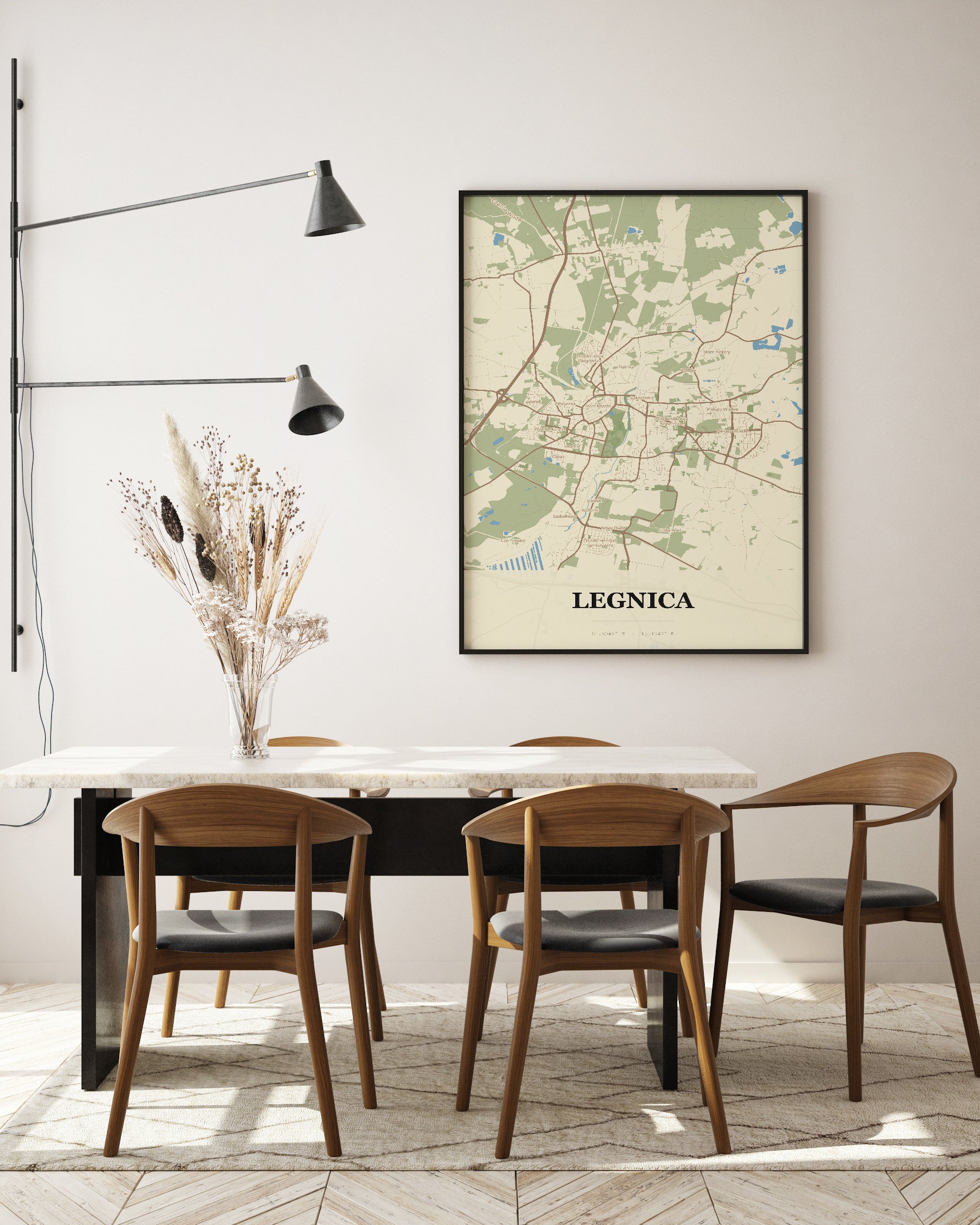 Plakat LEGNICA - mapa miasta - 5