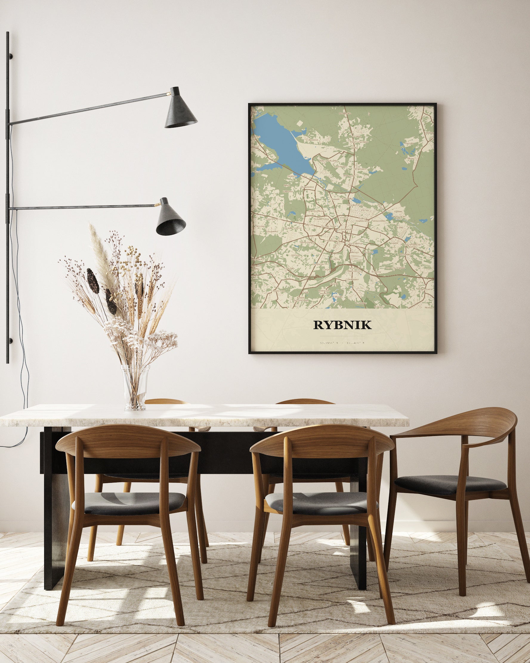 Plakat RYBNIK - Mapa miasta, mapa miasta Rybnik - 5