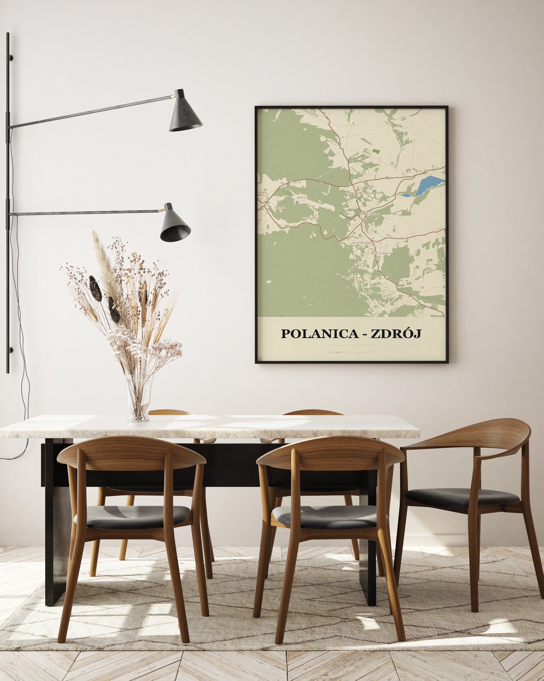 Plakat POLANICA - ZDRÓJ - Mapa miasta, mapa miasta w stylu technicznym - 4