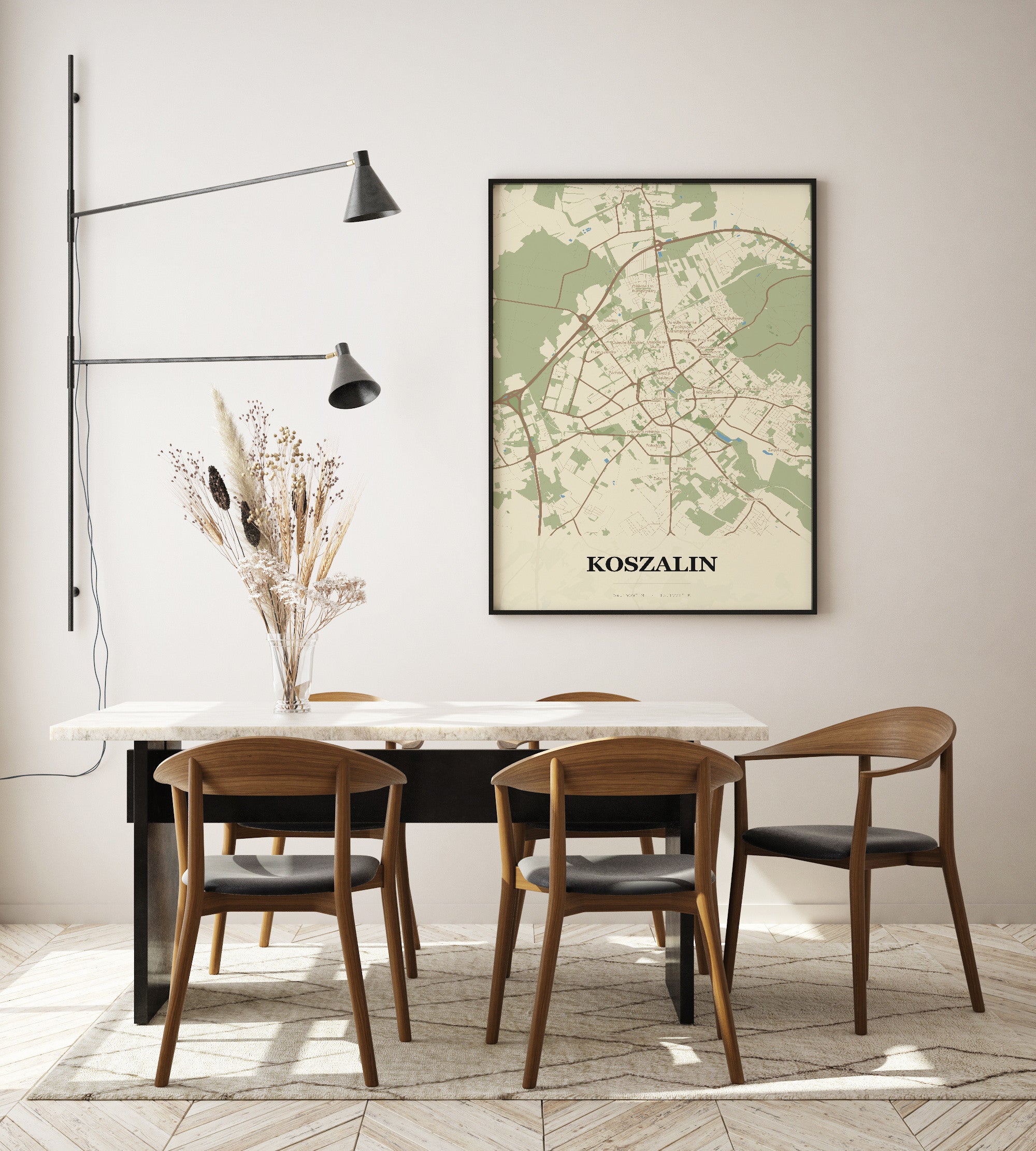 Plakat KOSZALIN - Mapa miasta