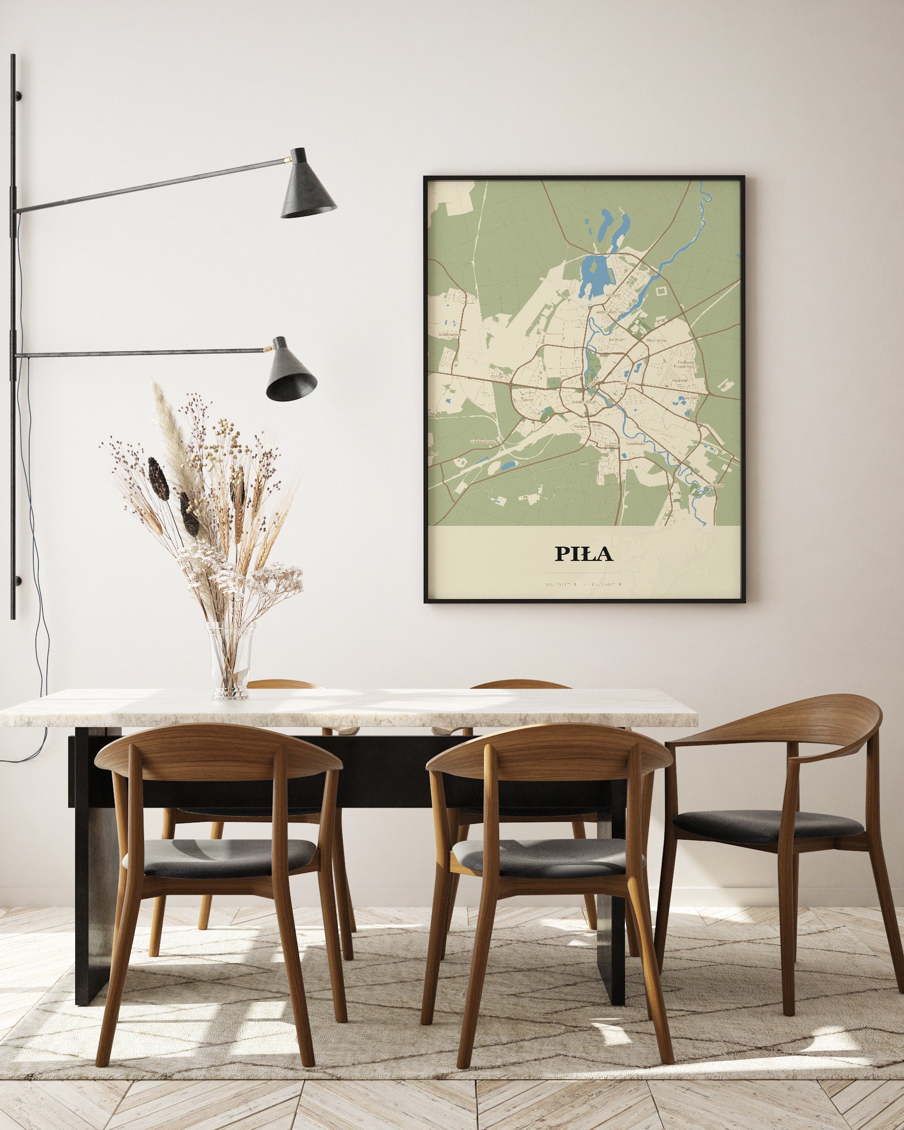 Plakat PIŁA – mapa miasta, plakat techniczny z planem Piły. - 5