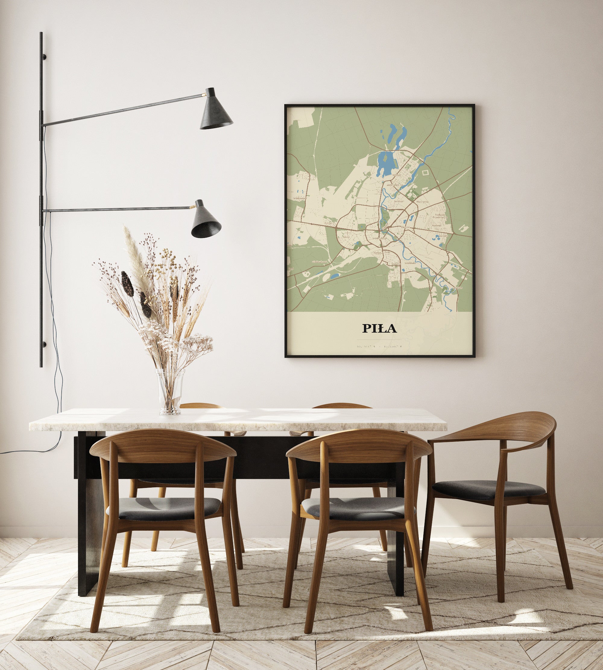 Plakat PIŁA - Mapa miasta