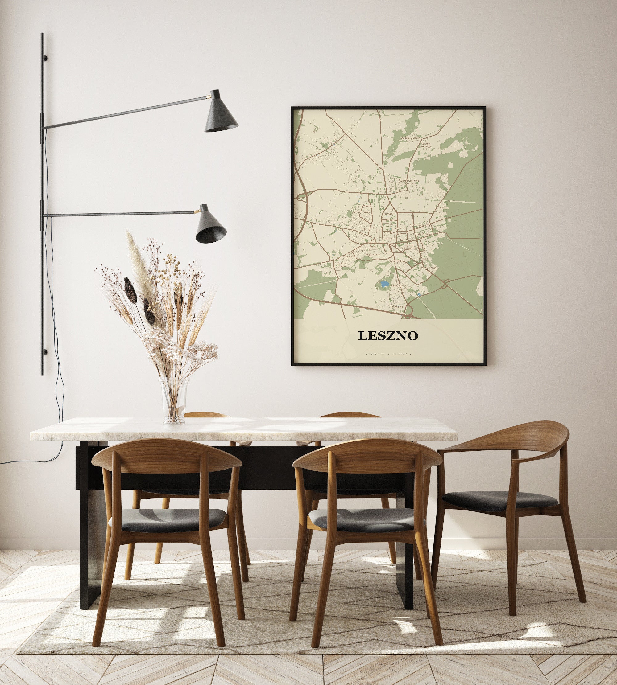 Plakat LESZNO - Mapa miasta