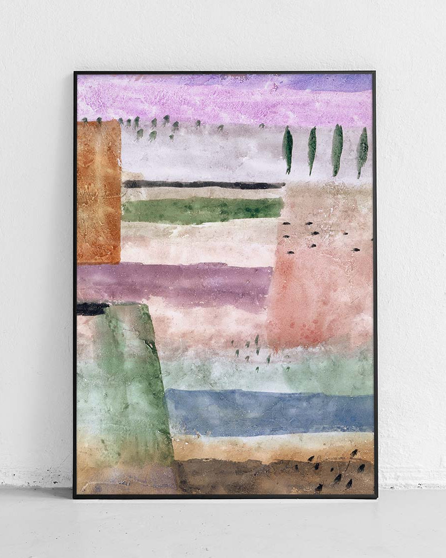 Plakat „Landschaft mit Pappeln“ von Paul Klee, Kunstwerk - 1