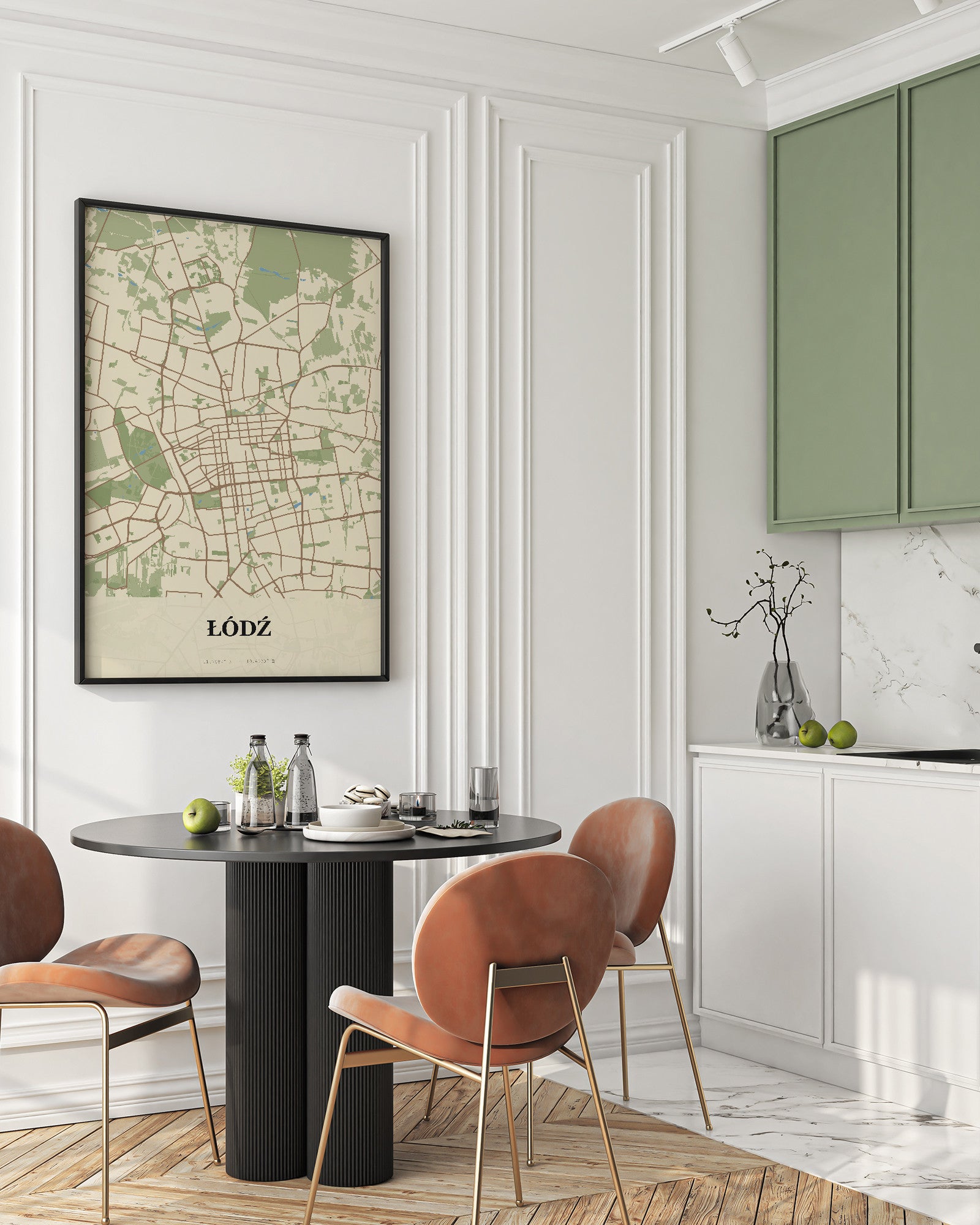 Plakat ŁÓDŹ - mapa miasta, mapa techniczna miasta Łodzi - 2
