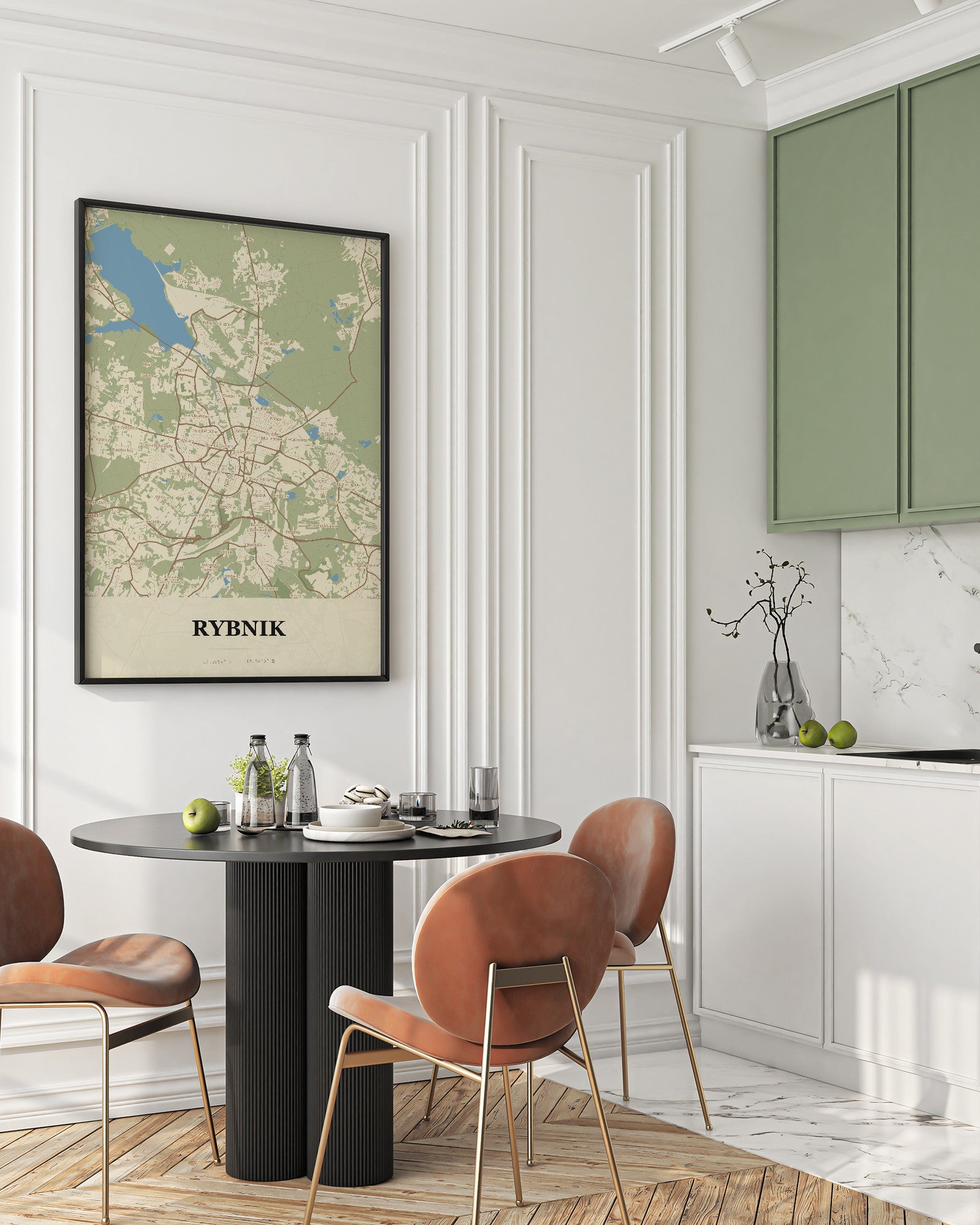Plakat RYBNIK - Mapa miasta, mapa miasta Rybnik - 2