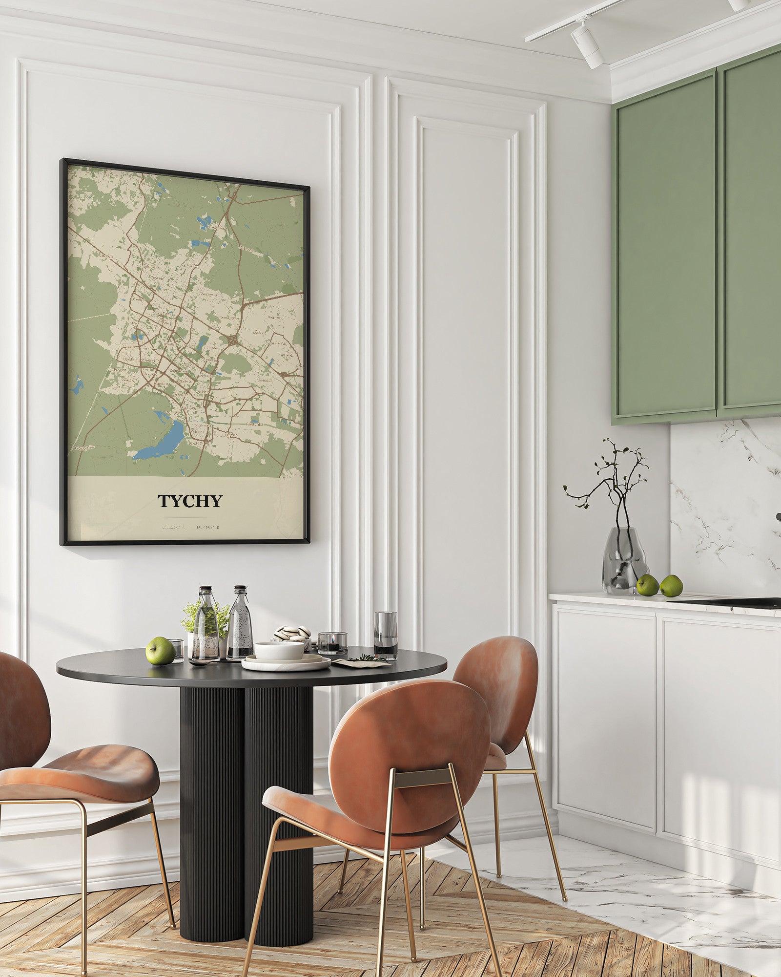 Plakat TYCHY – mapa miasta - 2