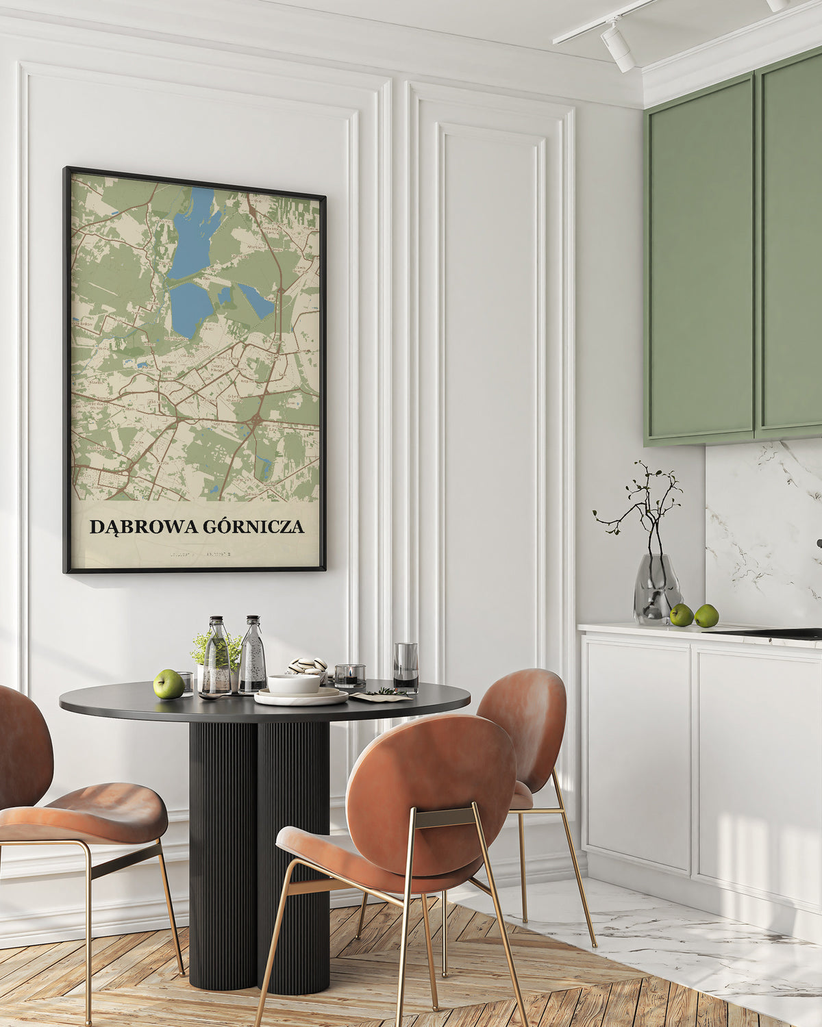 Plakat Dąbrowa Górnicza – mapa miasta, mapa techniczna miasta - 2