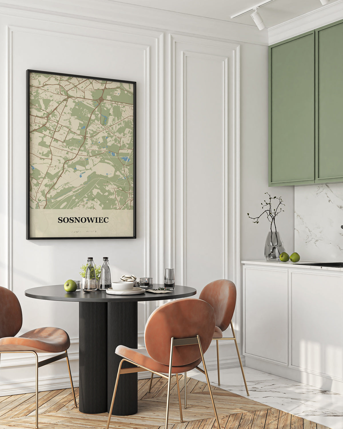 Plakat SOSNOWIEC - Mapa miasta, mapa techniczna miasta - 2