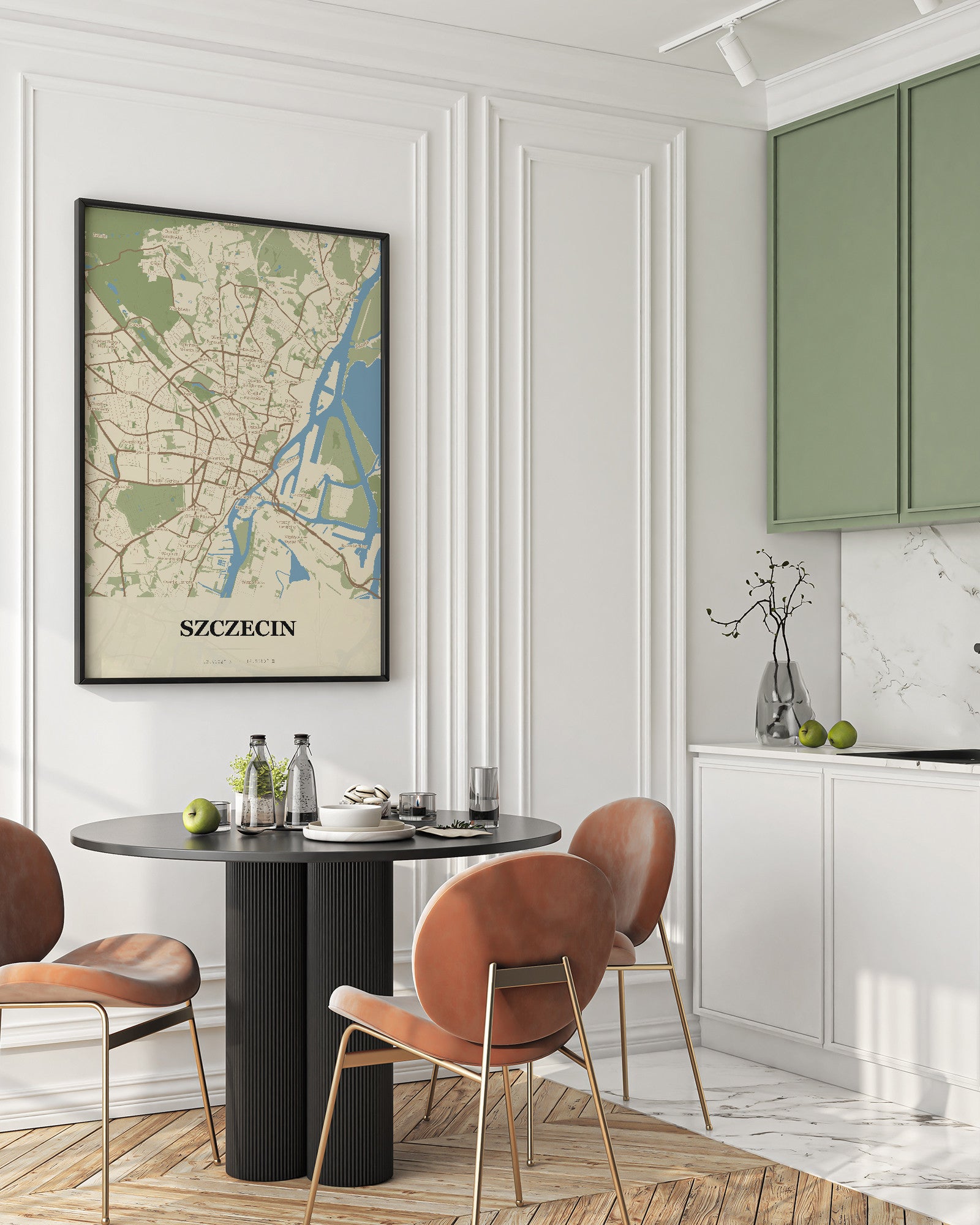 Plakat SZCZECIN - Mapa miasta, mapa techniczna miasta - 2