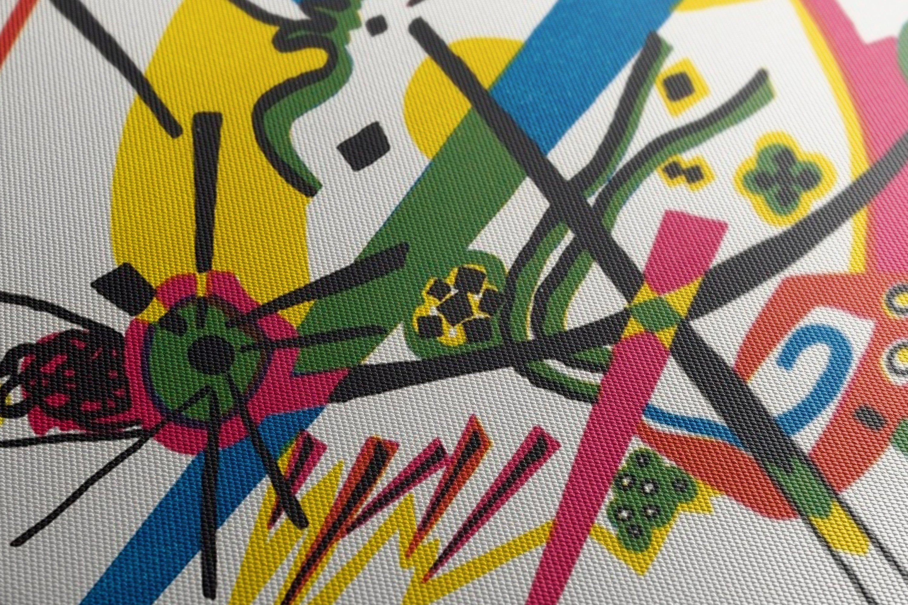 Obraz na płótnie Małe światy - Vasily Kandinsky - Male swiaty - Vasily Kandinsky_Canvas szczegol.jpg