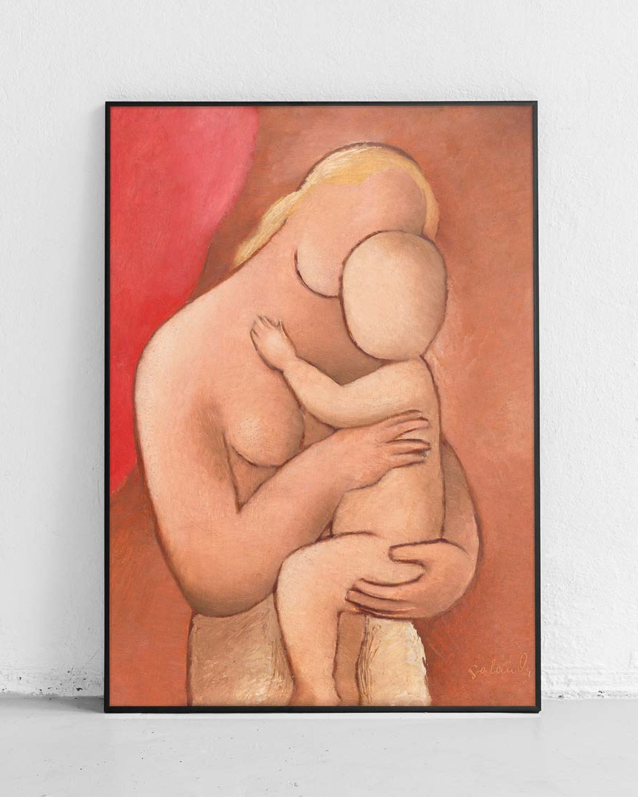 Mutter mit Kind - Poster, Kunstwerk. - 1