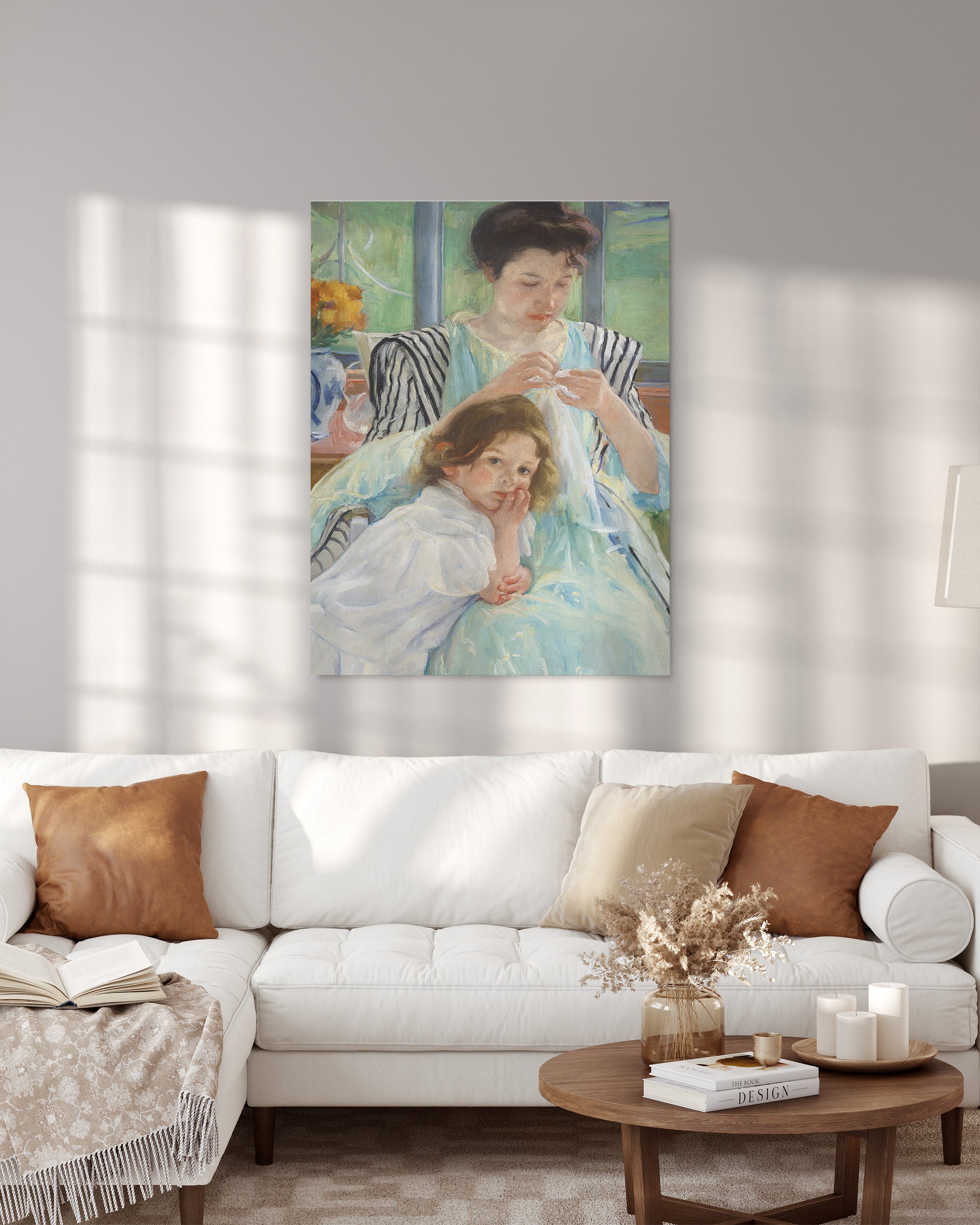 Obraz na płótnie "Młoda mama szyjąca"- Mary Cassatt - Mloda mama szyjaca_Canvas do salonu.jpg