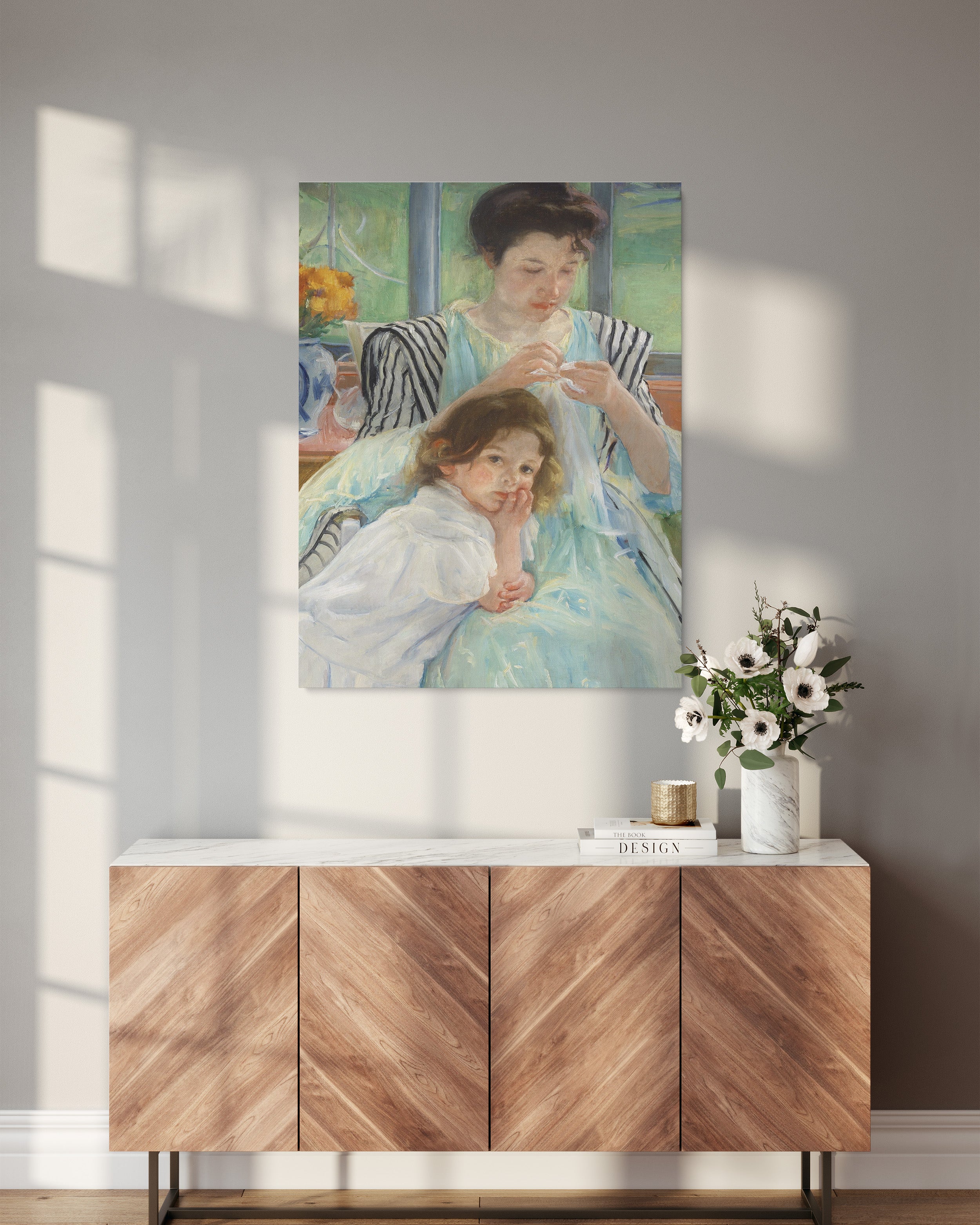 Obraz na płótnie "Młoda mama szyjąca"- Mary Cassatt - Mloda mama szyjaca_Obraz do pokoju.jpg