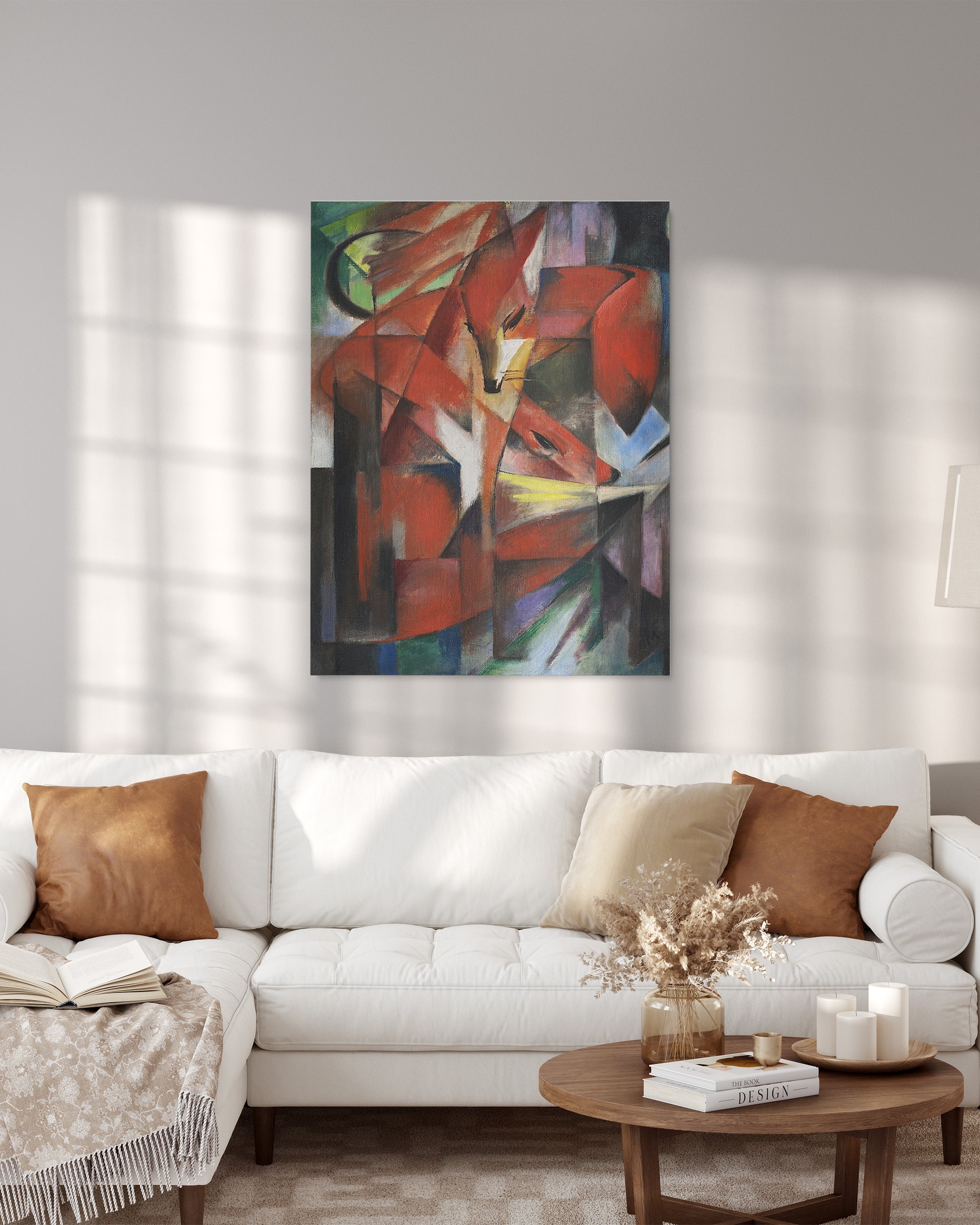 Obraz na płótnie: Czerwone lisy w stylu abstrakcyjnym - Obraz_Canvas do salonu.jpg