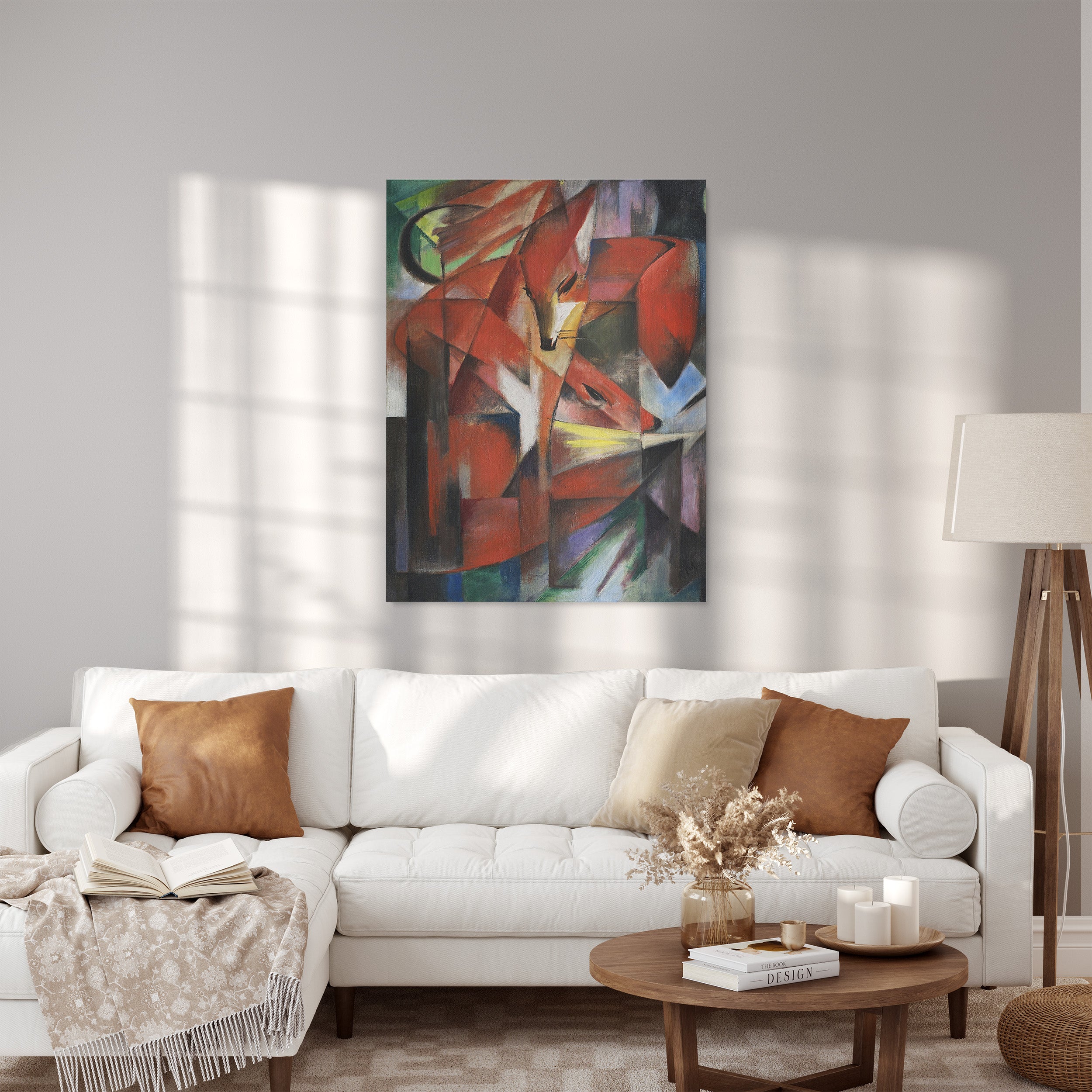 Obraz na płótnie: Czerwone lisy w stylu abstrakcyjnym - Obraz_Canvas do salonu.jpg