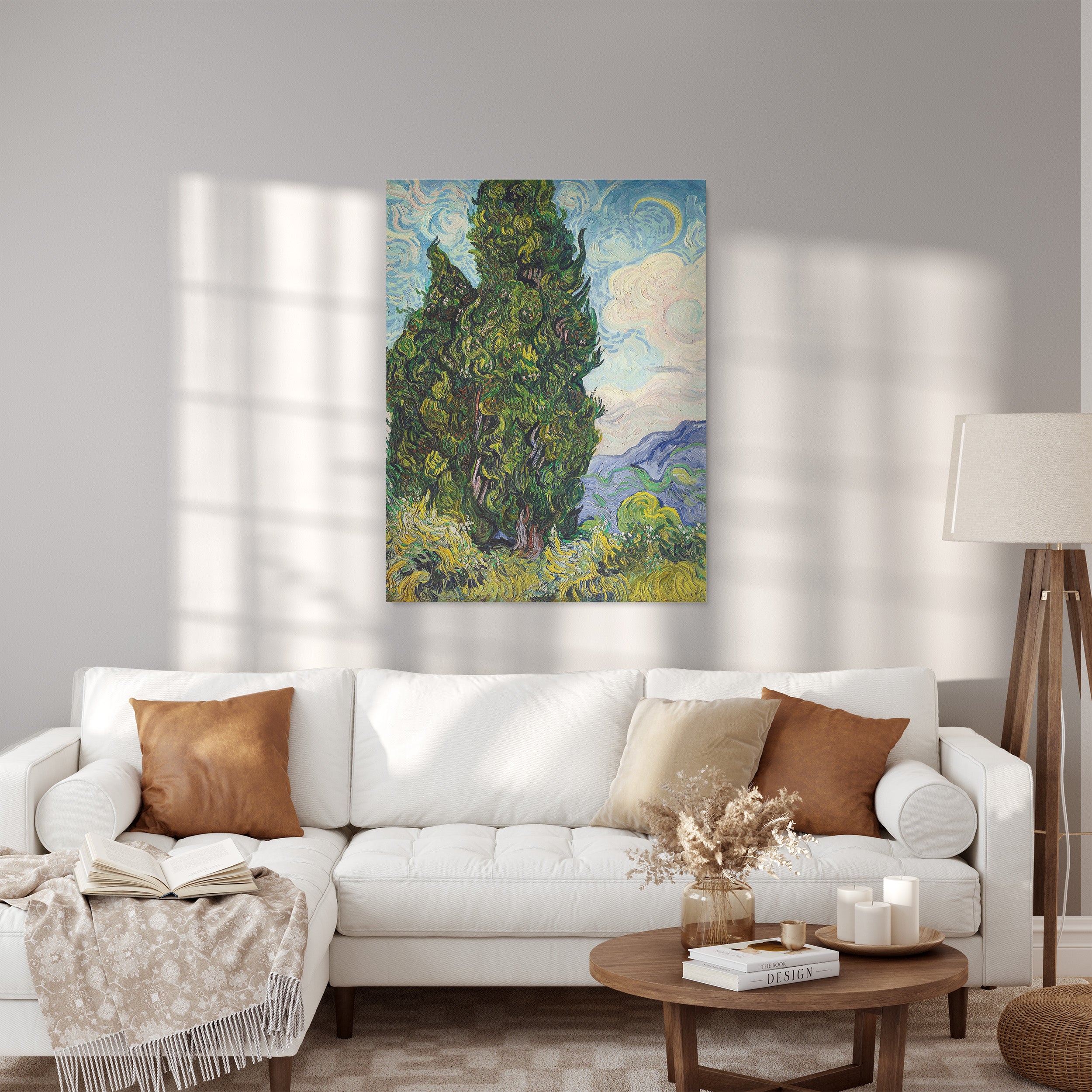 "Obraz na płótnie "Cypresy - Vincent van Gogh - Obraz_Canvas do salonu.jpg