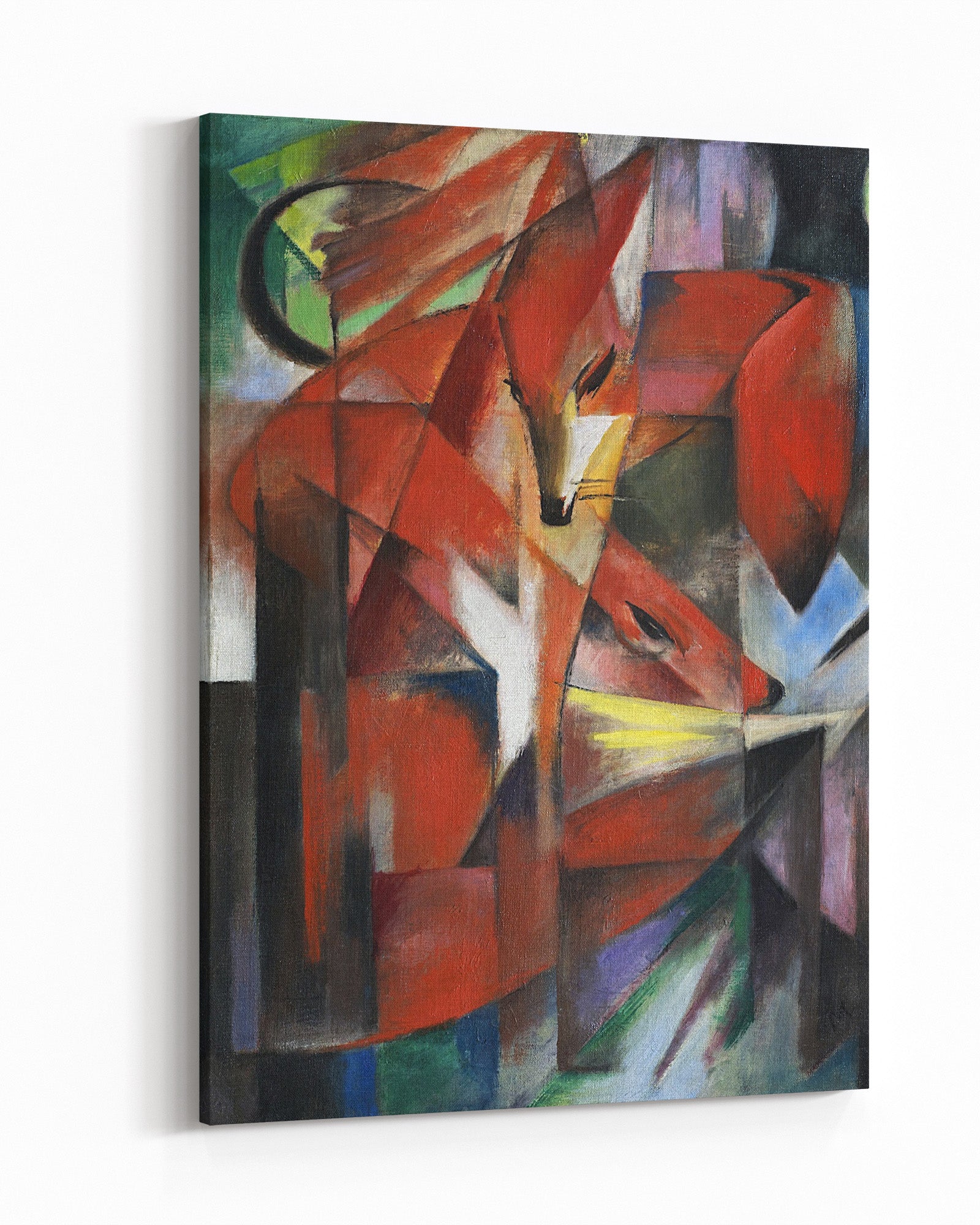 Obraz na płótnie: Czerwone lisy w stylu abstrakcyjnym - Obraz_Obraz na plotnie.jpg