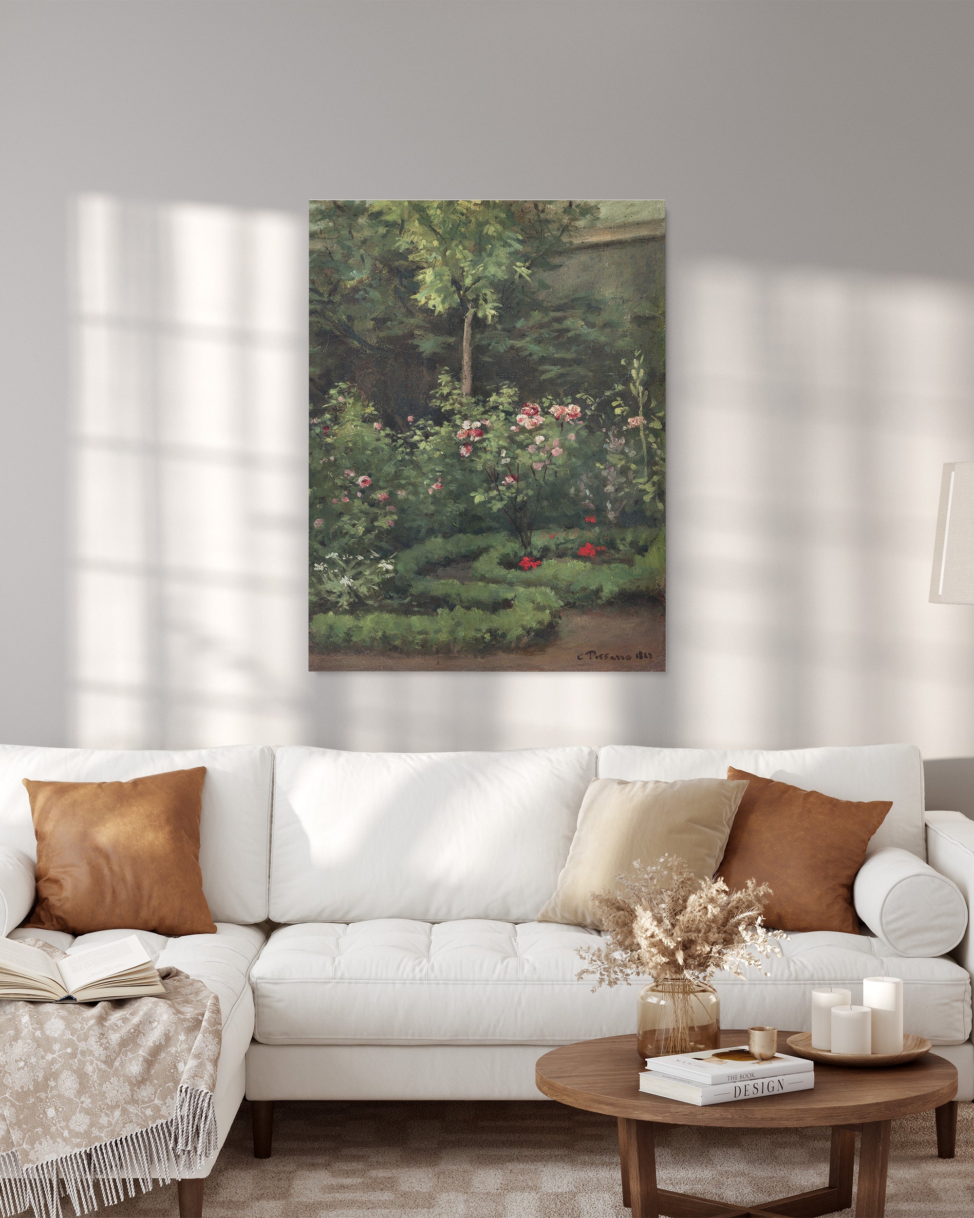 Canvas Print "Rose Garden" by Camille Pissarro, portrait canvas print - 2