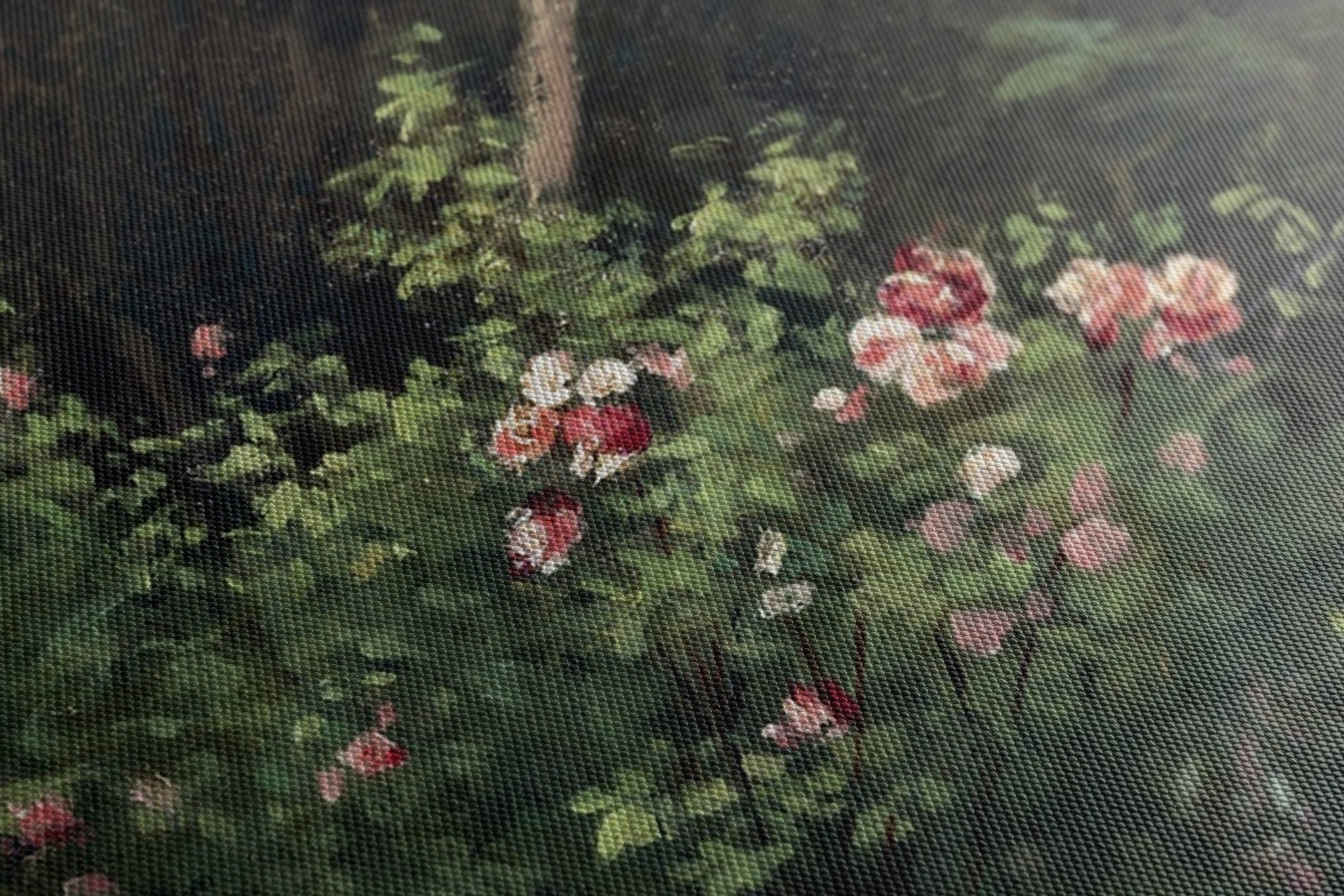 Obraz na płótnie "Ogród Różany" - Camille Pissarro - Ogrod Rozany_Canvas szczegol.jpg