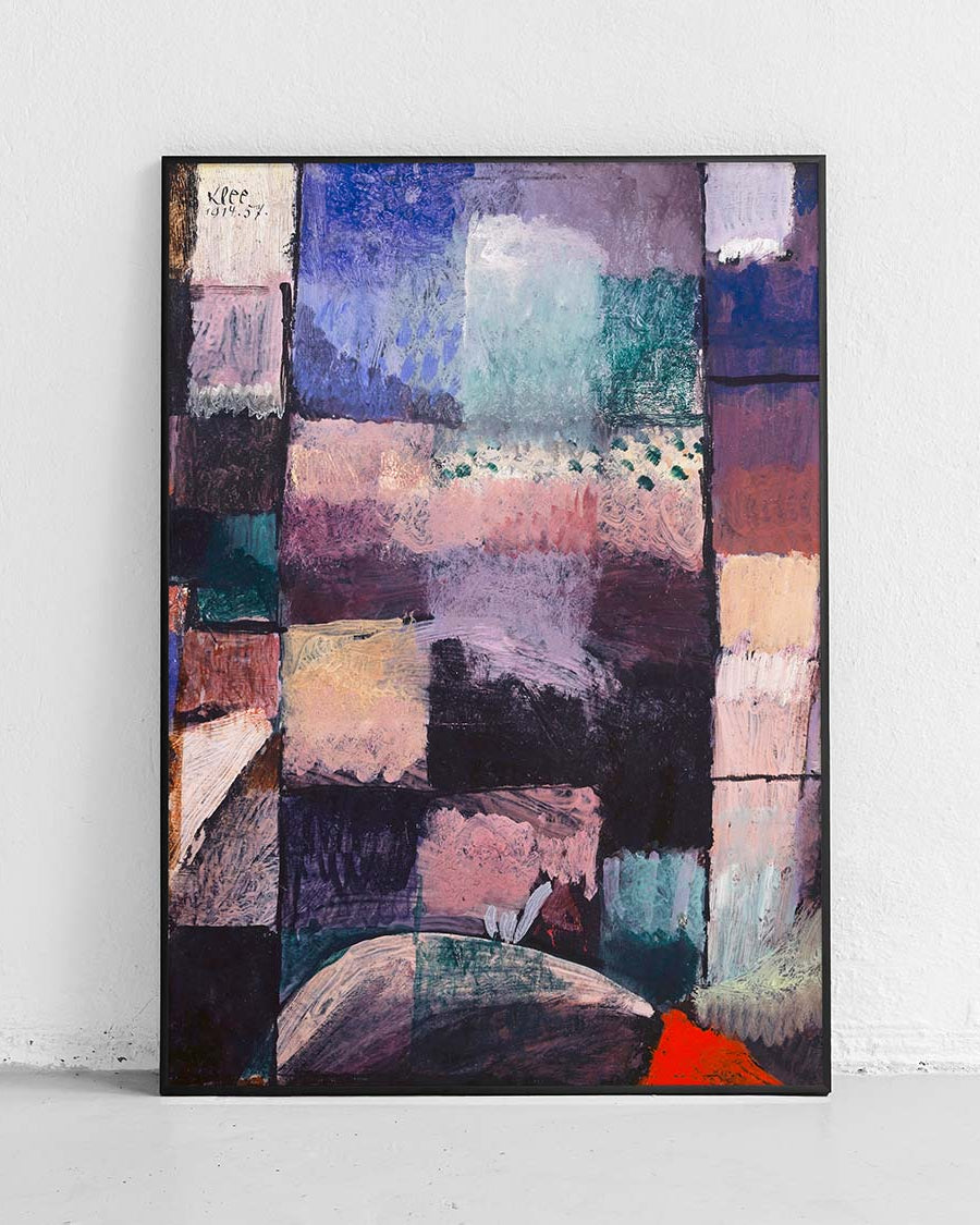 Poster „Über das Motiv aus Hammamet“ von Paul Klee, Kunstwerk. - 1