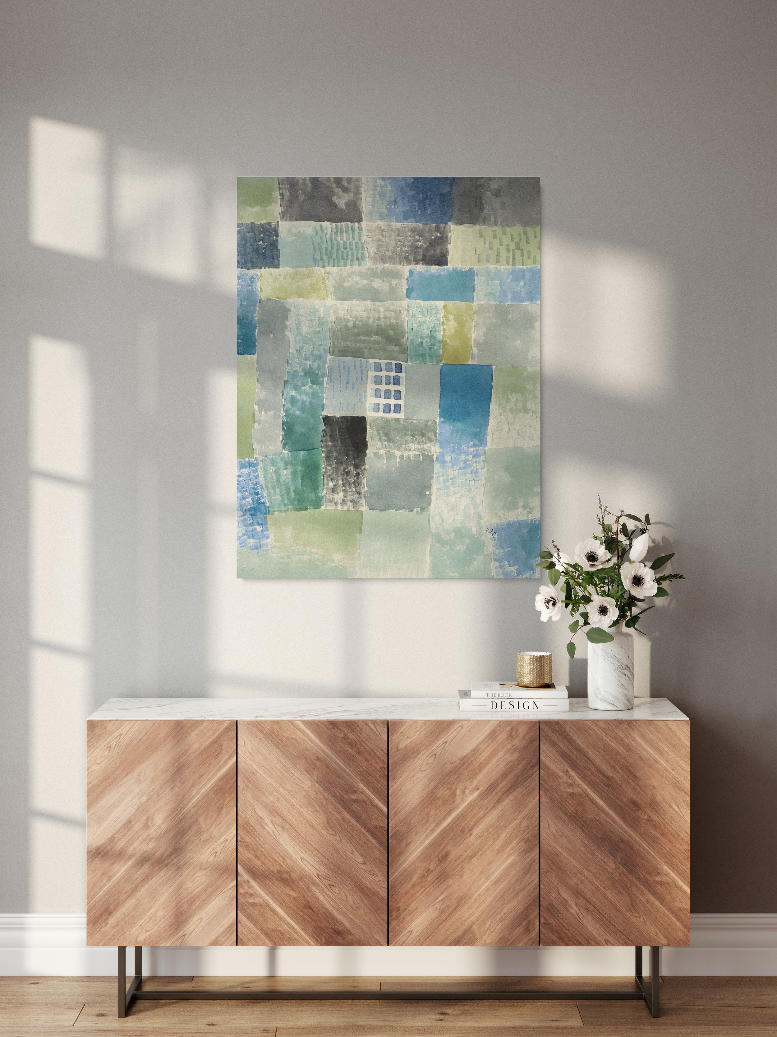 Obraz na płótnie "Pierwszy dom na osiedlu" - Paul Klee - Pierwszy dom na osiedlu - Paul Klee_Obraz do pokoju.jpg