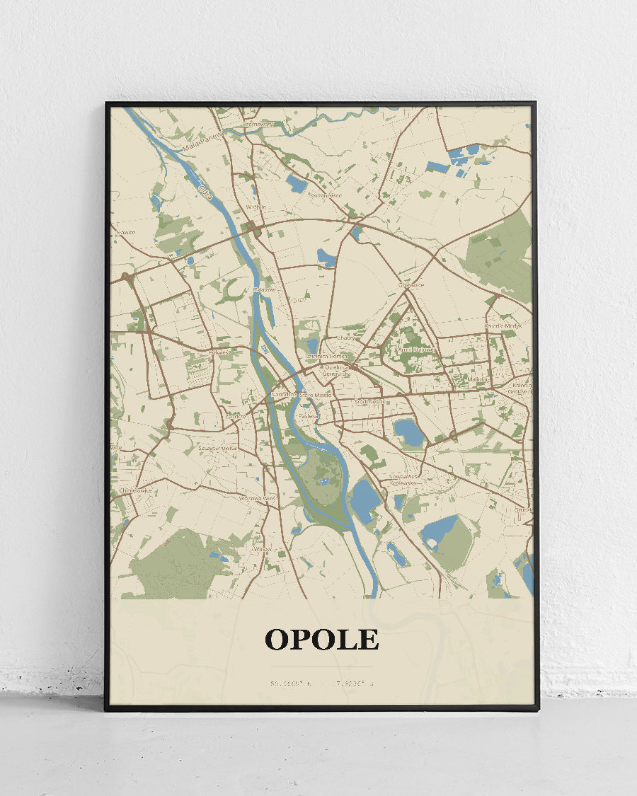 Plakat OPOLE – mapa miasta - 1